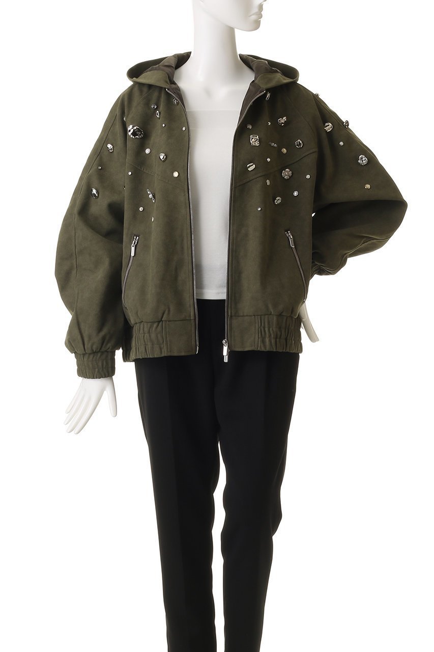 【メゾンスペシャル/MAISON SPECIAL】のfaux Leather Bijou Hoodie/フェイクレザービジューパーカー 人気、トレンドファッション・服の通販 founy(ファニー) 　ファッション　Fashion　レディースファッション　Fashion for Women　アウター　Coat / Outerwear Collection　レディースジャケット・軽アウター　Jackets　ブルゾンジャケット・スポーティアウター　Blouson Jackets　おすすめ　Recommended / Our Picks　インナー　Innerwear　ジャケット　Jacket, Outerwear　スペシャル　Special, Limited Edition　セットアップ　Set-Up, Coordinated Outfit　ビジュー　Bijou, Jewel-like Accent　フェイクレザー　Faux Leather, PU Leather　ブルゾン　Blouson, Bomber Jacket　定番　Standard, Basic Item　other-8|ID: prp329100004635350 ipo3291000000035784688