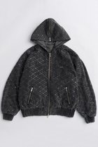 【メゾンスペシャル/MAISON SPECIAL】のDiamond Beads Embroidery Denim Hoodie/ダイヤビーズエンブロイダリーデニムパーカー BLK(ブラック)|ID: prp329100004635351 ipo3291000000033383321