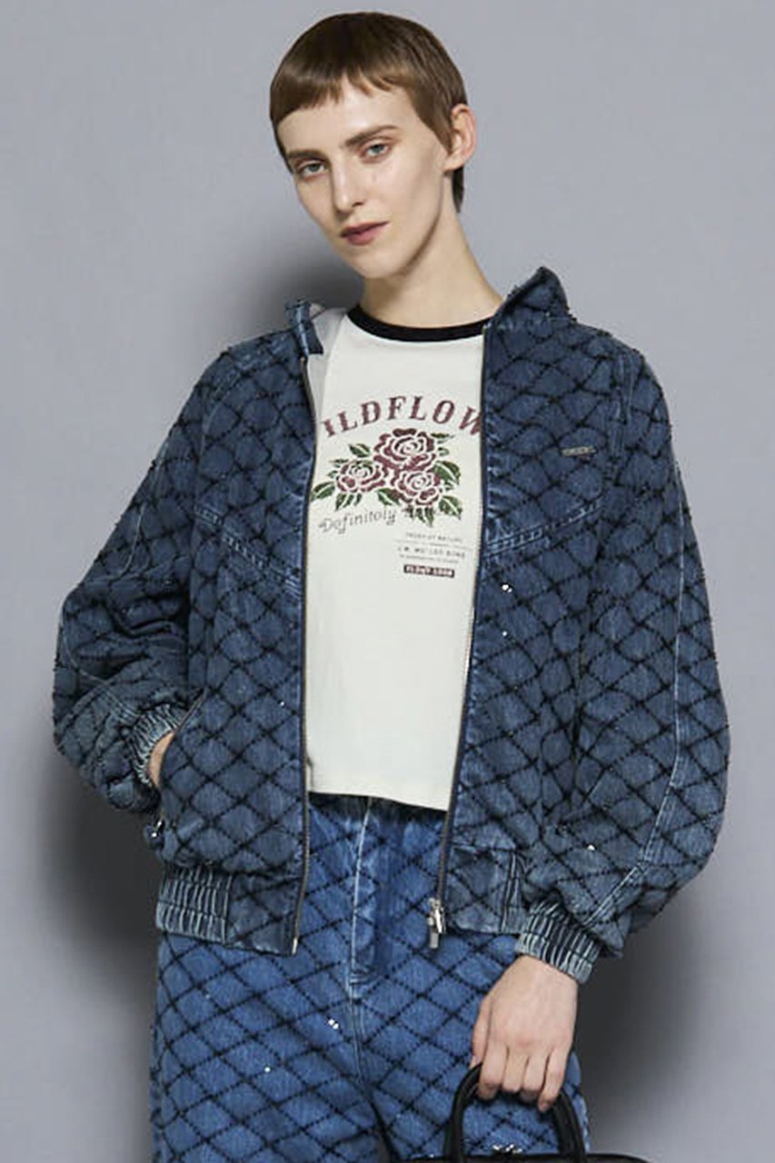【メゾンスペシャル/MAISON SPECIAL】のDiamond Beads Embroidery Denim Hoodie/ダイヤビーズエンブロイダリーデニムパーカー 人気、トレンドファッション・服の通販 founy(ファニー) 　ファッション　Fashion　レディースファッション　Fashion for Women　アウター　Coat / Outerwear Collection　レディースジャケット・軽アウター　Jackets　ブルゾンジャケット・スポーティアウター　Blouson Jackets　2025年　2025　2025-2026秋冬・A/W　Autumn/Winter 2025–26 AW25–26　おすすめ　Recommended / Our Picks　ジャケット　Jacket, Outerwear　スペシャル　Special, Limited Edition　セットアップ　Set-Up, Coordinated Outfit　デニム　Denim, Jeans Material　ブルゾン　Blouson, Bomber Jacket　定番　Standard, Basic Item　A/W・秋冬　Autumn/Winter　other-3|ID: prp329100004635351 ipo3291000000033383324