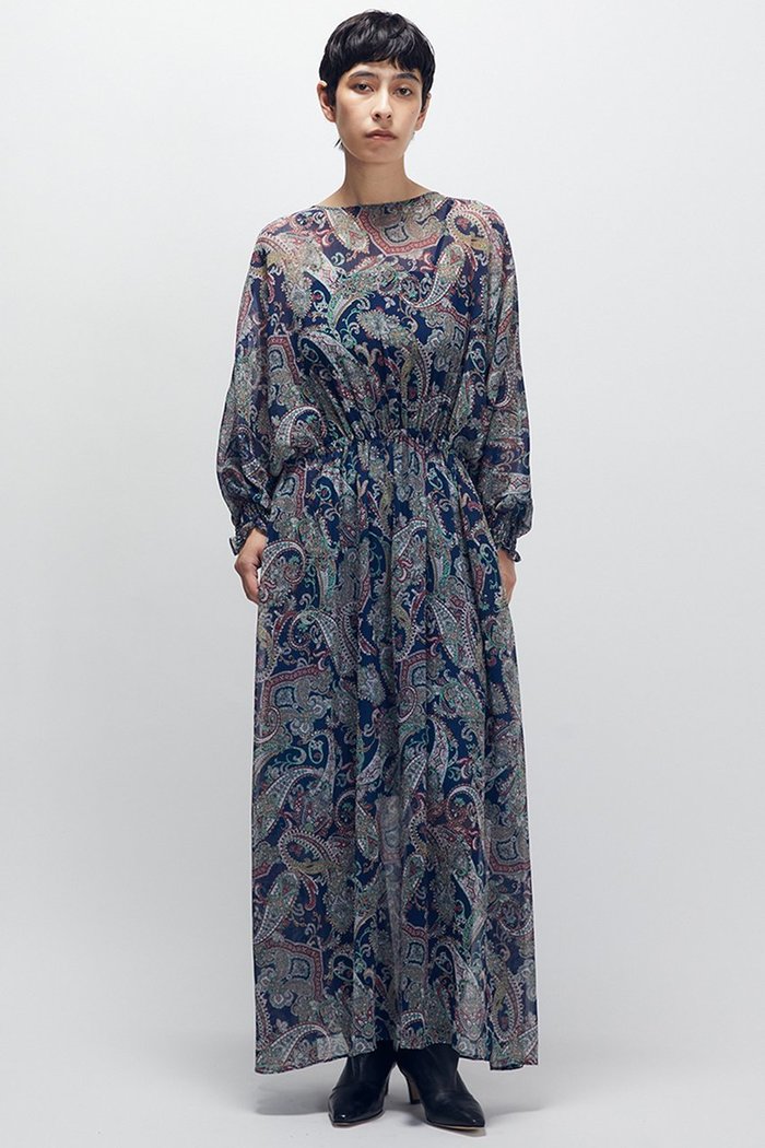 【プルミエ アロンディスモン/1er Arrondissement】のペイズリープリントワンピース インテリア・キッズ・メンズ・レディースファッション・服の通販 founy(ファニー) https://founy.com/ ファッション Fashion レディースファッション Fashion for Women ワンピース Dresses チュニック Tunic Tops & Dresses おすすめ Recommended / Our Picks シャーリング Shirring, Ruched チュニック Tunic, Long Top ペイズリー Paisley, Ethnic Pattern ボヘミアン Bohemian, Ethnic Style ロング Long, Long-Length 再入荷 Restock / Back in Stock |ID: prp329100004635352 ipo3291000000036126159