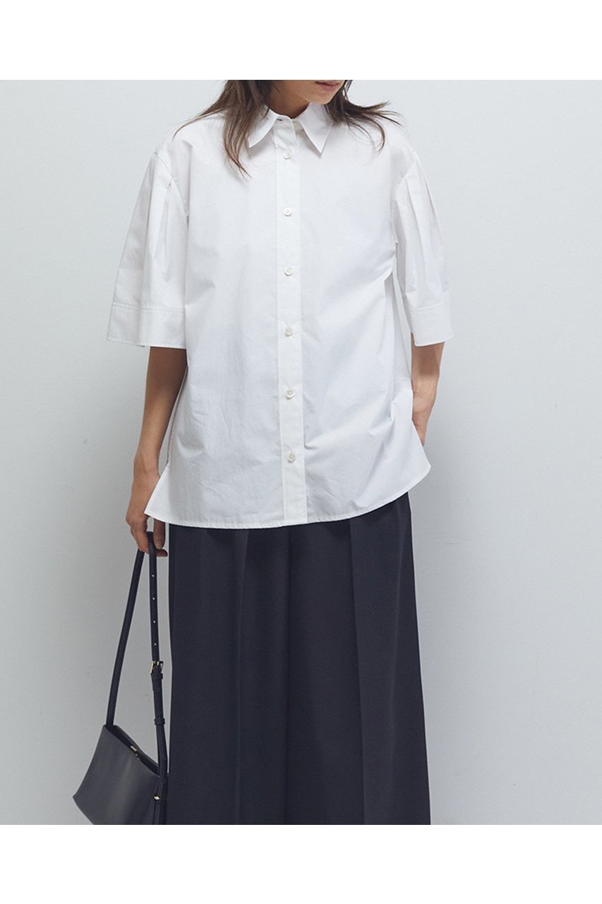 【プルミエ アロンディスモン/1er Arrondissement】のフォルムスリーブシャツ インテリア・キッズ・メンズ・レディースファッション・服の通販 founy(ファニー) 　ファッション　Fashion　レディースファッション　Fashion for Women　トップス・カットソー　Cut & Sew Tops　シャツ・ブラウス・オフィスカジュアル　Elegant Blouses & Button-Ups　2025年　2025　2025-2026秋冬・A/W　Autumn/Winter 2025–26 AW25–26　グラス　Glass, Eyewear　ショート　Short, Short Length　スリーブ　Sleeve, Long Sleeve / Short Sleeve　バランス　Balance, Style Balance　A/W・秋冬　Autumn/Winter　オフホワイト|ID: prp329100004635353 ipo3291000000033383332