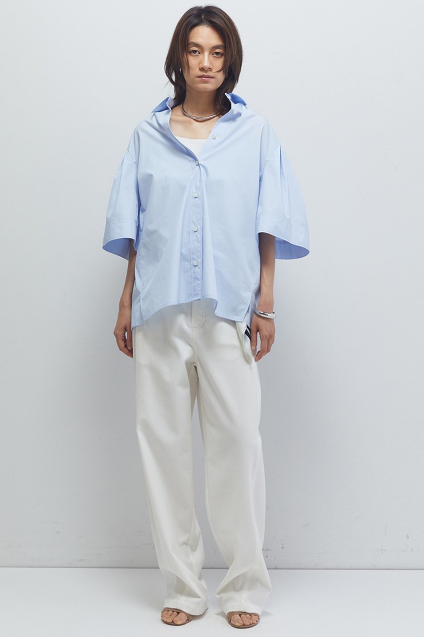 【プルミエ アロンディスモン/1er Arrondissement】のフォルムスリーブシャツ 人気、トレンドファッション・服の通販 founy(ファニー) 　ファッション　Fashion　レディースファッション　Fashion for Women　トップス・カットソー　Cut & Sew Tops　シャツ・ブラウス・オフィスカジュアル　Elegant Blouses & Button-Ups　グラス　Glass, Eyewear　ショート　Short, Short Length　スリーブ　Sleeve, Long Sleeve / Short Sleeve　バランス　Balance, Style Balance　再入荷　Restock / Back in Stock　other-5|ID: prp329100004635353 ipo3291000000035644631