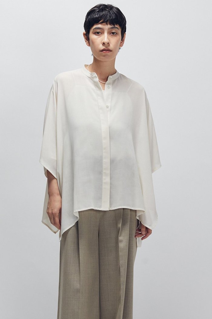 【プルミエ アロンディスモン/1er Arrondissement】のスタンドカラーボイルシャツ インテリア・キッズ・メンズ・レディースファッション・服の通販 founy(ファニー) https://founy.com/ ファッション Fashion レディースファッション Fashion for Women トップス・カットソー Cut & Sew Tops シャツ・ブラウス・オフィスカジュアル Elegant Blouses & Button-Ups おすすめ Recommended / Our Picks キャミ Camisole, Cami Top シアー Sheer, See-Through ショート Short, Short Length スリーブ Sleeve, Long Sleeve / Short Sleeve タンク Tank Top, Sleeveless Top |ID: prp329100004635354 ipo3291000000035356871