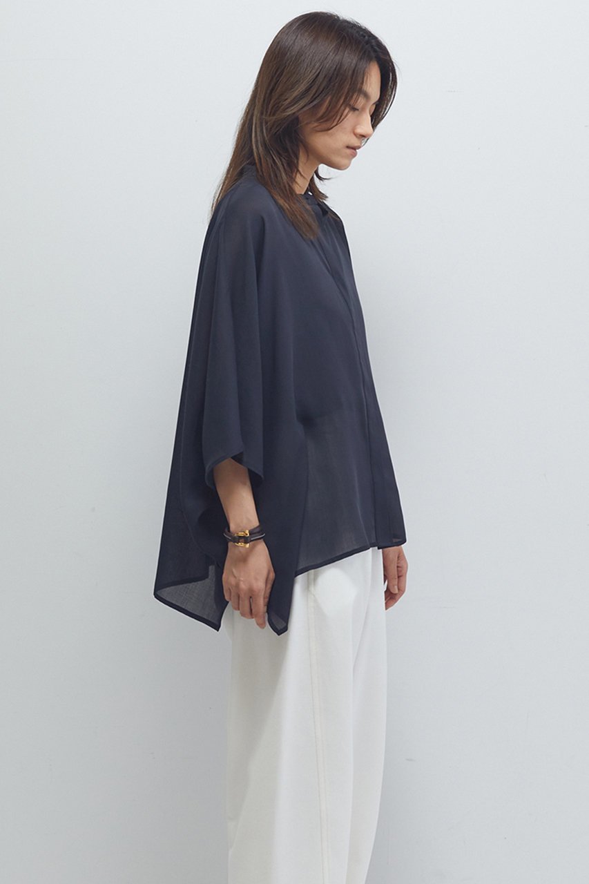 【プルミエ アロンディスモン/1er Arrondissement】のスタンドカラーボイルシャツ 人気、トレンドファッション・服の通販 founy(ファニー) 　ファッション　Fashion　レディースファッション　Fashion for Women　トップス・カットソー　Cut & Sew Tops　シャツ・ブラウス・オフィスカジュアル　Elegant Blouses & Button-Ups　おすすめ　Recommended / Our Picks　キャミ　Camisole, Cami Top　シアー　Sheer, See-Through　ショート　Short, Short Length　スリーブ　Sleeve, Long Sleeve / Short Sleeve　タンク　Tank Top, Sleeveless Top　other-3|ID: prp329100004635354 ipo3291000000035356877