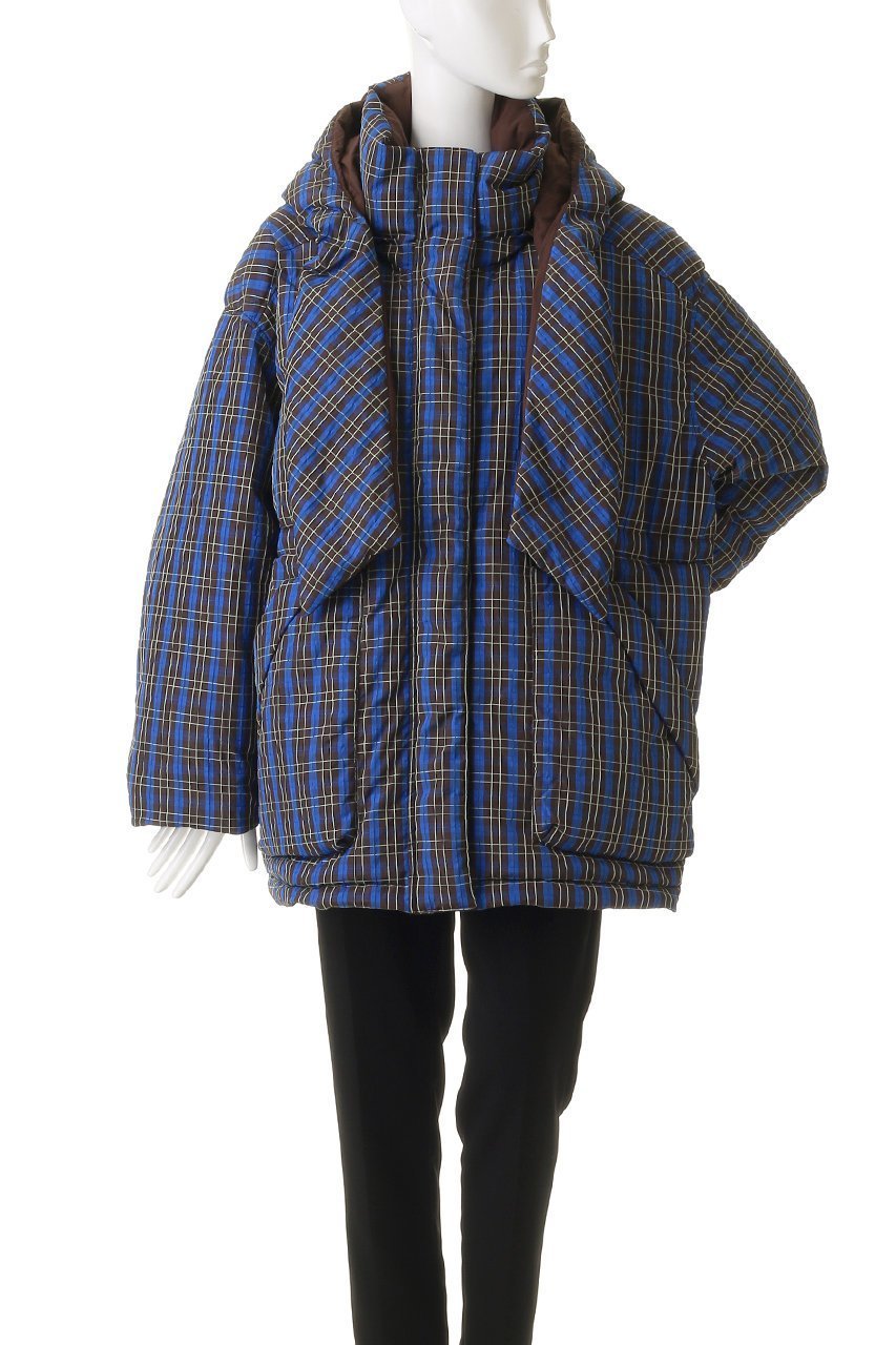 【メゾンスペシャル/MAISON SPECIAL】のPlaid Hoodie Scarf Middle Down Coat/チェックフーディマフラーミドルダウンコート 人気、トレンドファッション・服の通販 founy(ファニー) 　ファッション　Fashion　レディースファッション　Fashion for Women　アウター　Coat / Outerwear Collection　コート・ロングコート・ピーコート　Long Coats, Peacoats & More　ダウンジャケット・軽量ダウン　Warm & Lightweight Down Jackets　マフラー・スヌード / 冬小物の定番　Scarves & Mufflers　シンプル　Simple, Minimal　スカーフ　Scarf, Neckwear　スタンド　Stand Collar, Upright Stand　スマート　Smart, Elegant　タフタ　Taffeta, Structured Fabric　ダウン　Down, Puffer　チェック　Check, Plaid, Tartan　ドローストリング　Drawstring, Pull Cord　フェザー　Feather, Feather Detail　リバーシブル　Reversible, Two-Sided　防寒　Cold Protection, Winter-Ready　other-2|ID: prp329100004635356 ipo3291000000035784702