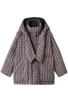 【メゾンスペシャル/MAISON SPECIAL】のPlaid Hoodie Scarf Middle Down Coat/チェックフーディマフラーミドルダウンコート GRY(グレー)|ID: prp329100004635356 ipo3291000000036203242