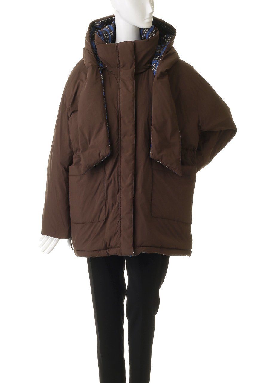【メゾンスペシャル/MAISON SPECIAL】のPlaid Hoodie Scarf Middle Down Coat/チェックフーディマフラーミドルダウンコート 人気、トレンドファッション・服の通販 founy(ファニー) 　ファッション　Fashion　レディースファッション　Fashion for Women　アウター　Coat / Outerwear Collection　コート・ロングコート・ピーコート　Long Coats, Peacoats & More　ダウンジャケット・軽量ダウン　Warm & Lightweight Down Jackets　マフラー・スヌード / 冬小物の定番　Scarves & Mufflers　シンプル　Simple, Minimal　スカーフ　Scarf, Neckwear　スタンド　Stand Collar, Upright Stand　スマート　Smart, Elegant　タフタ　Taffeta, Structured Fabric　ダウン　Down, Puffer　チェック　Check, Plaid, Tartan　ドローストリング　Drawstring, Pull Cord　フェザー　Feather, Feather Detail　リバーシブル　Reversible, Two-Sided　防寒　Cold Protection, Winter-Ready　other-8|ID: prp329100004635356 ipo3291000000036512585