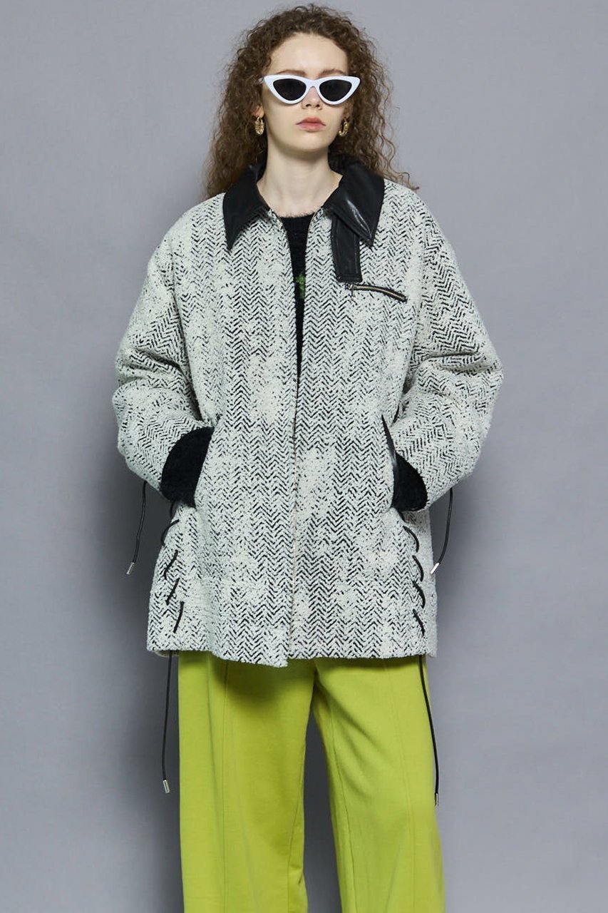 【メゾンスペシャル/MAISON SPECIAL】のLace Up A-line Coat/レースアップAラインコート 人気、トレンドファッション・服の通販 founy(ファニー) 　ファッション　Fashion　レディースファッション　Fashion for Women　アウター　Coat / Outerwear Collection　コート・ロングコート・ピーコート　Long Coats, Peacoats & More　Aラインコート　A-Line Coats　2025年　2025　2025-2026秋冬・A/W　Autumn/Winter 2025–26 AW25–26　なめらか　Smooth, Silky Texture　ショート　Short, Short Length　ジャカード／ジャガード　Jacquard, Woven Pattern　トレンド　Trend, Trending Now　フラップ　Flap, Flap Pocket　マフラー　Scarf, Muffler　ミドル　Middle Length, Mid Height　メルトン　Melton, Heavy Wool　ループ　Loop, Loop Knit　レース　Lace, Lace Fabric　定番　Standard, Basic Item　A/W・秋冬　Autumn/Winter　防寒　Cold Protection, Winter-Ready　other-2|ID: prp329100004635357 ipo3291000000033383371