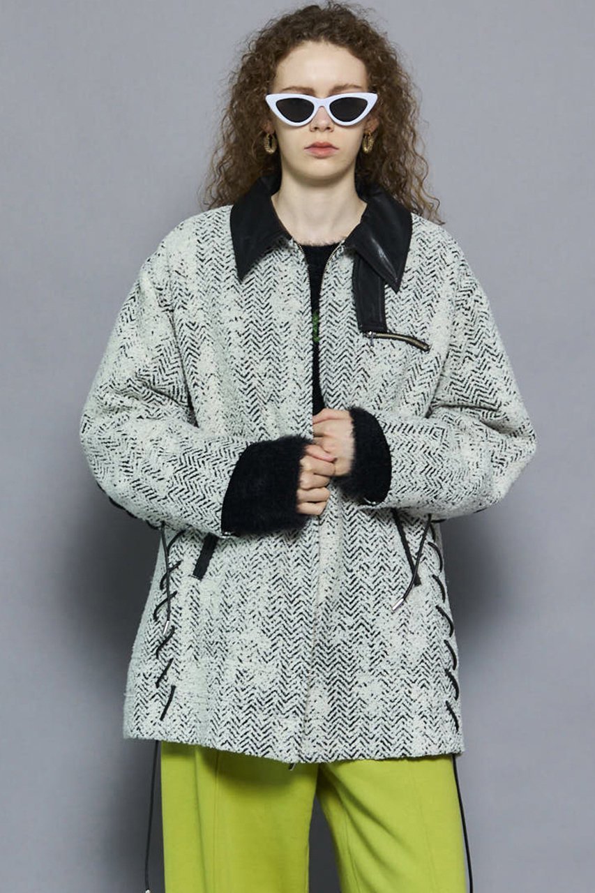 【メゾンスペシャル/MAISON SPECIAL】のLace Up A-line Coat/レースアップAラインコート 人気、トレンドファッション・服の通販 founy(ファニー) 　ファッション　Fashion　レディースファッション　Fashion for Women　アウター　Coat / Outerwear Collection　コート・ロングコート・ピーコート　Long Coats, Peacoats & More　Aラインコート　A-Line Coats　2025年　2025　2025-2026秋冬・A/W　Autumn/Winter 2025–26 AW25–26　なめらか　Smooth, Silky Texture　ショート　Short, Short Length　ジャカード／ジャガード　Jacquard, Woven Pattern　トレンド　Trend, Trending Now　フラップ　Flap, Flap Pocket　マフラー　Scarf, Muffler　ミドル　Middle Length, Mid Height　メルトン　Melton, Heavy Wool　ループ　Loop, Loop Knit　レース　Lace, Lace Fabric　定番　Standard, Basic Item　A/W・秋冬　Autumn/Winter　防寒　Cold Protection, Winter-Ready　other-6|ID: prp329100004635357 ipo3291000000033383375