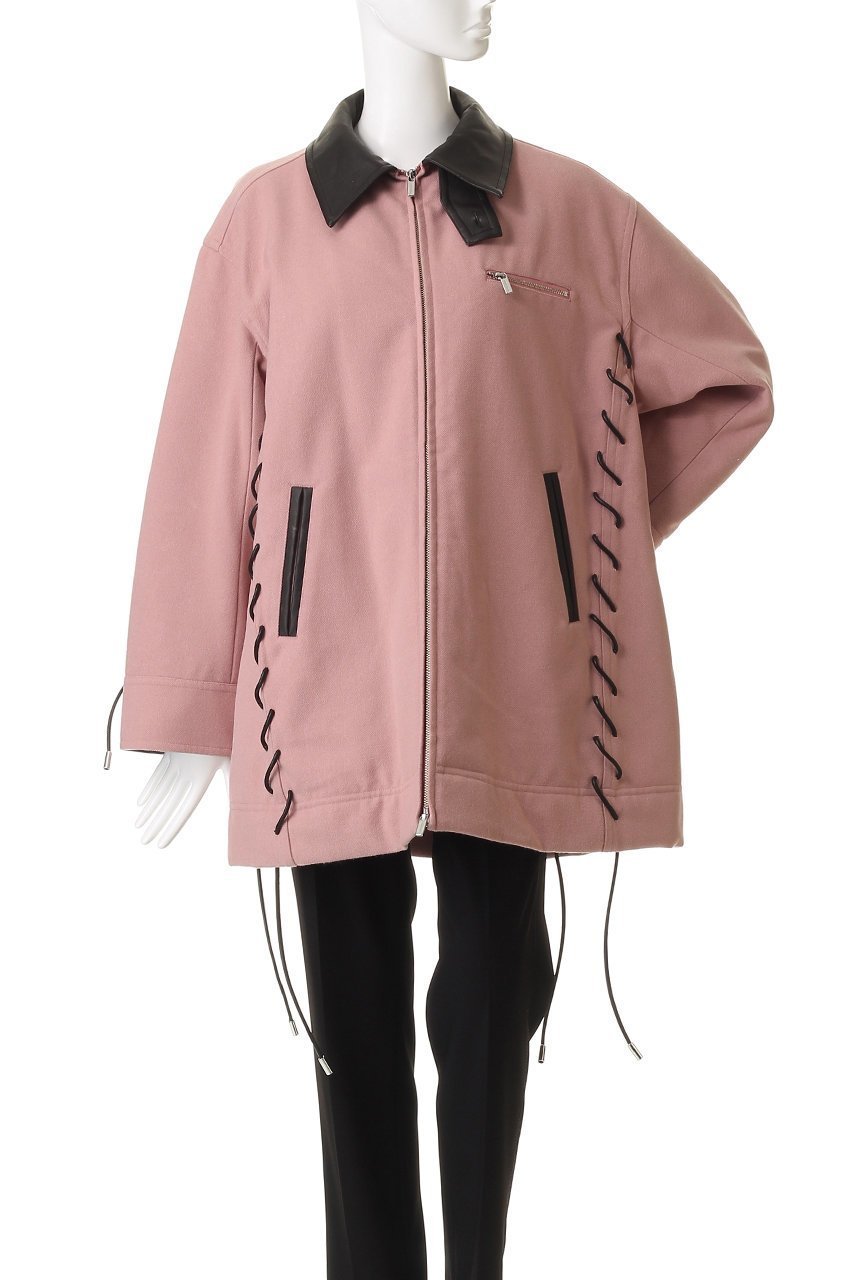 【メゾンスペシャル/MAISON SPECIAL】のLace Up A-line Coat/レースアップAラインコート 人気、トレンドファッション・服の通販 founy(ファニー) 　ファッション　Fashion　レディースファッション　Fashion for Women　アウター　Coat / Outerwear Collection　コート・ロングコート・ピーコート　Long Coats, Peacoats & More　Aラインコート　A-Line Coats　なめらか　Smooth, Silky Texture　ショート　Short, Short Length　ジャカード／ジャガード　Jacquard, Woven Pattern　トレンド　Trend, Trending Now　フェイクレザー　Faux Leather, PU Leather　フラップ　Flap, Flap Pocket　マフラー　Scarf, Muffler　ミドル　Middle Length, Mid Height　メルトン　Melton, Heavy Wool　ループ　Loop, Loop Knit　レース　Lace, Lace Fabric　再入荷　Restock / Back in Stock　定番　Standard, Basic Item　防寒　Cold Protection, Winter-Ready　other-2|ID: prp329100004635357 ipo3291000000035877844