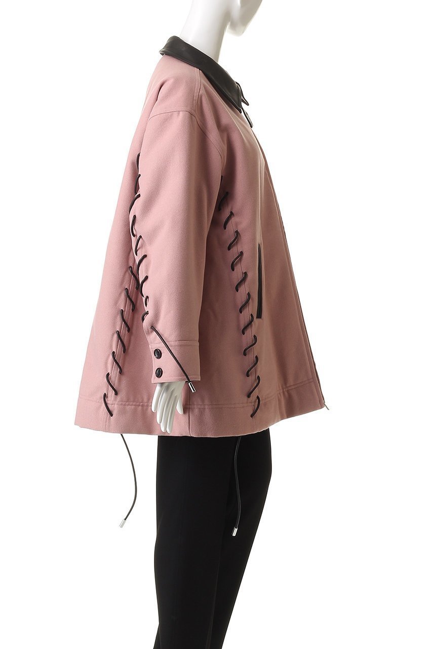 【メゾンスペシャル/MAISON SPECIAL】のLace Up A-line Coat/レースアップAラインコート 人気、トレンドファッション・服の通販 founy(ファニー) 　ファッション　Fashion　レディースファッション　Fashion for Women　アウター　Coat / Outerwear Collection　コート・ロングコート・ピーコート　Long Coats, Peacoats & More　Aラインコート　A-Line Coats　なめらか　Smooth, Silky Texture　ショート　Short, Short Length　ジャカード／ジャガード　Jacquard, Woven Pattern　トレンド　Trend, Trending Now　フェイクレザー　Faux Leather, PU Leather　フラップ　Flap, Flap Pocket　マフラー　Scarf, Muffler　ミドル　Middle Length, Mid Height　メルトン　Melton, Heavy Wool　ループ　Loop, Loop Knit　レース　Lace, Lace Fabric　再入荷　Restock / Back in Stock　定番　Standard, Basic Item　防寒　Cold Protection, Winter-Ready　other-3|ID: prp329100004635357 ipo3291000000035877845