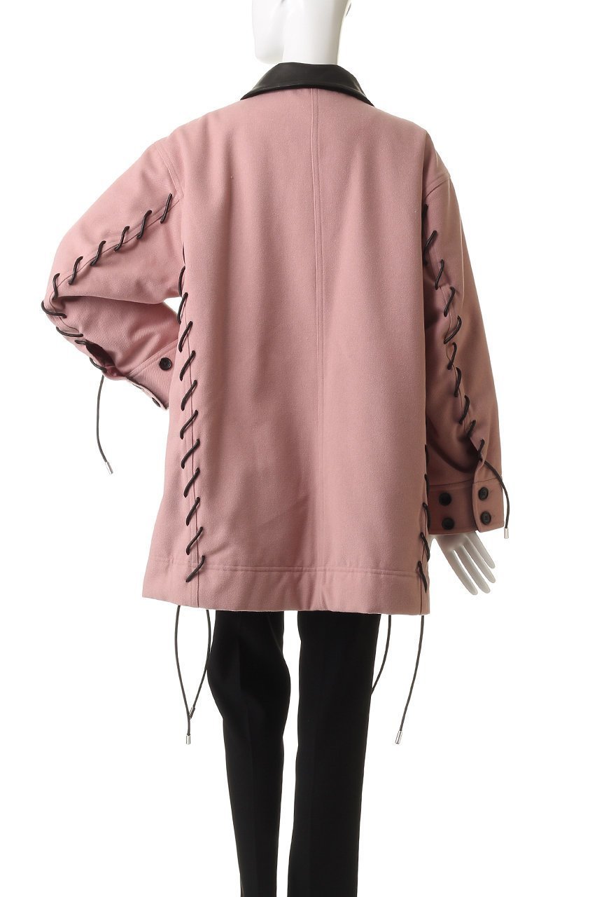 【メゾンスペシャル/MAISON SPECIAL】のLace Up A-line Coat/レースアップAラインコート 人気、トレンドファッション・服の通販 founy(ファニー) 　ファッション　Fashion　レディースファッション　Fashion for Women　アウター　Coat / Outerwear Collection　コート・ロングコート・ピーコート　Long Coats, Peacoats & More　Aラインコート　A-Line Coats　なめらか　Smooth, Silky Texture　ショート　Short, Short Length　ジャカード／ジャガード　Jacquard, Woven Pattern　トレンド　Trend, Trending Now　フェイクレザー　Faux Leather, PU Leather　フラップ　Flap, Flap Pocket　マフラー　Scarf, Muffler　ミドル　Middle Length, Mid Height　メルトン　Melton, Heavy Wool　ループ　Loop, Loop Knit　レース　Lace, Lace Fabric　再入荷　Restock / Back in Stock　定番　Standard, Basic Item　防寒　Cold Protection, Winter-Ready　other-4|ID: prp329100004635357 ipo3291000000035877846