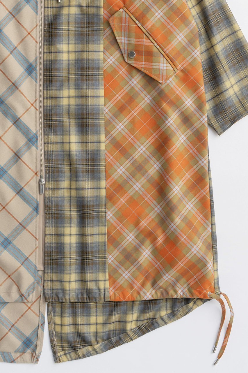 【メゾンスペシャル/MAISON SPECIAL】のPlaid Mods Coat/チェックモッズコート 人気、トレンドファッション・服の通販 founy(ファニー) 　ファッション　Fashion　レディースファッション　Fashion for Women　アウター　Coat / Outerwear Collection　コート・ロングコート・ピーコート　Long Coats, Peacoats & More　モッズコート・ミリタリー風アウター　Mods & Field Coats　2025年　2025　2025-2026秋冬・A/W　Autumn/Winter 2025–26 AW25–26　チェック　Check, Plaid, Tartan　ドッキング　Docking, Mixed Material　マキシ　Maxi, Full Length　モッズコート　Mods Coat, Military Parka　ラップ　Wrap, Wrap Design　ロング　Long, Long-Length　A/W・秋冬　Autumn/Winter　other-3|ID: prp329100004635361 ipo3291000000033383409