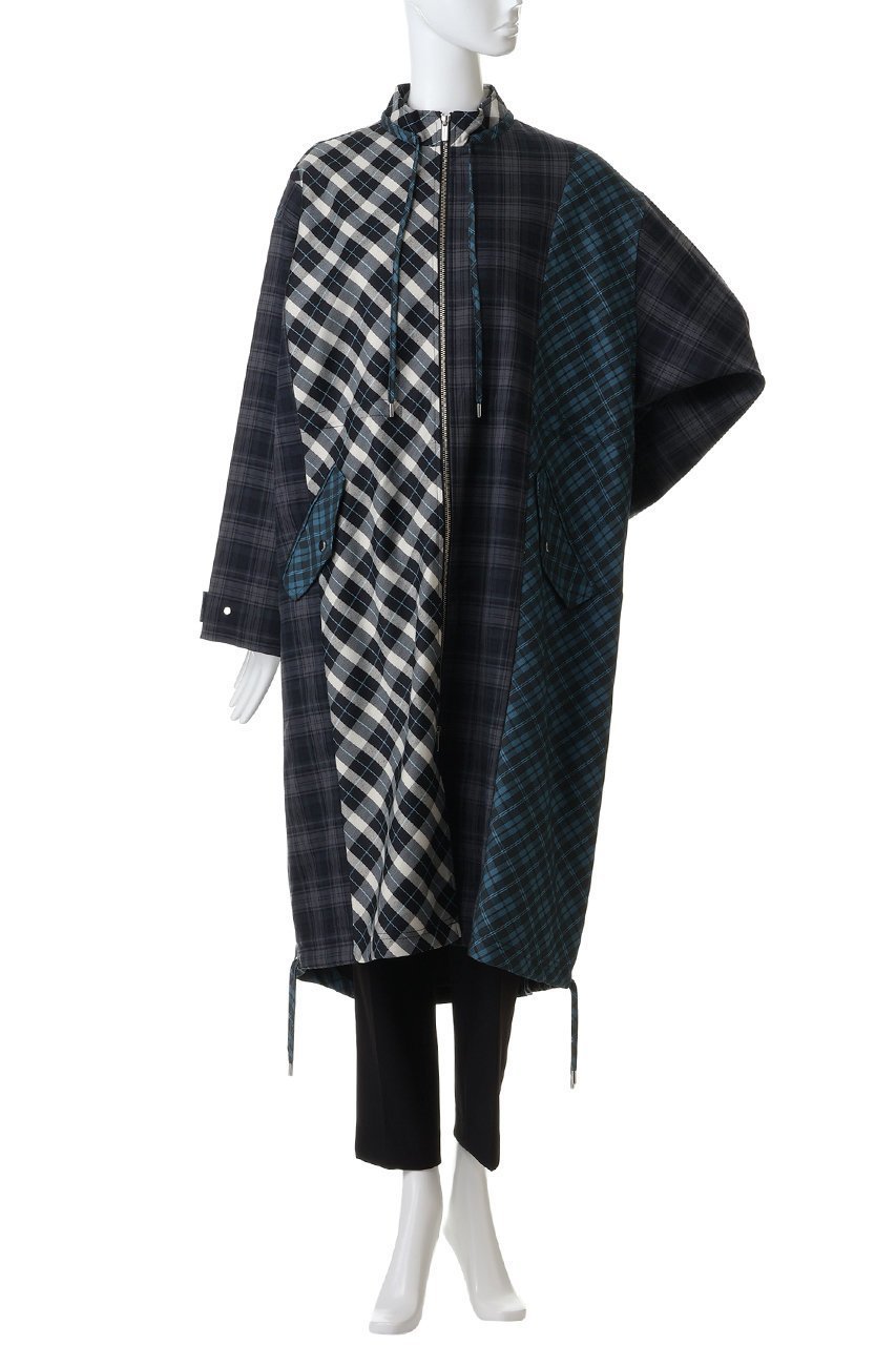 【メゾンスペシャル/MAISON SPECIAL】のPlaid Mods Coat/チェックモッズコート 人気、トレンドファッション・服の通販 founy(ファニー) 　ファッション　Fashion　レディースファッション　Fashion for Women　アウター　Coat / Outerwear Collection　コート・ロングコート・ピーコート　Long Coats, Peacoats & More　モッズコート・ミリタリー風アウター　Mods & Field Coats　チェック　Check, Plaid, Tartan　ドッキング　Docking, Mixed Material　マキシ　Maxi, Full Length　モッズコート　Mods Coat, Military Parka　ラップ　Wrap, Wrap Design　ロング　Long, Long-Length　A/W・秋冬　Autumn/Winter　other-2|ID: prp329100004635361 ipo3291000000035816277