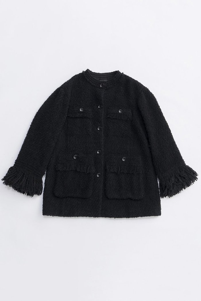 【メゾンスペシャル/MAISON SPECIAL】のFringe Tweed Jacket Coat/フリンジツイードジャケットコート インテリア・キッズ・メンズ・レディースファッション・服の通販 founy(ファニー) https://founy.com/ ファッション Fashion レディースファッション Fashion for Women アウター Coat / Outerwear Collection コート・ロングコート・ピーコート Long Coats, Peacoats & More レディースジャケット・軽アウター Jackets 2025年 2025 2025-2026秋冬・A/W Autumn/Winter 2025–26 AW25–26 おすすめ Recommended / Our Picks インナー Innerwear クラシカル Classical, Vintage-Inspired クラシック Classic, Timeless Style ショート Short, Short Length ジャケット Jacket, Outerwear チェック Check, Plaid, Tartan フリンジ Fringe, Tassel ワーク Workwear, Utility Style A/W・秋冬 Autumn/Winter |ID: prp329100004635362 ipo3291000000033383420