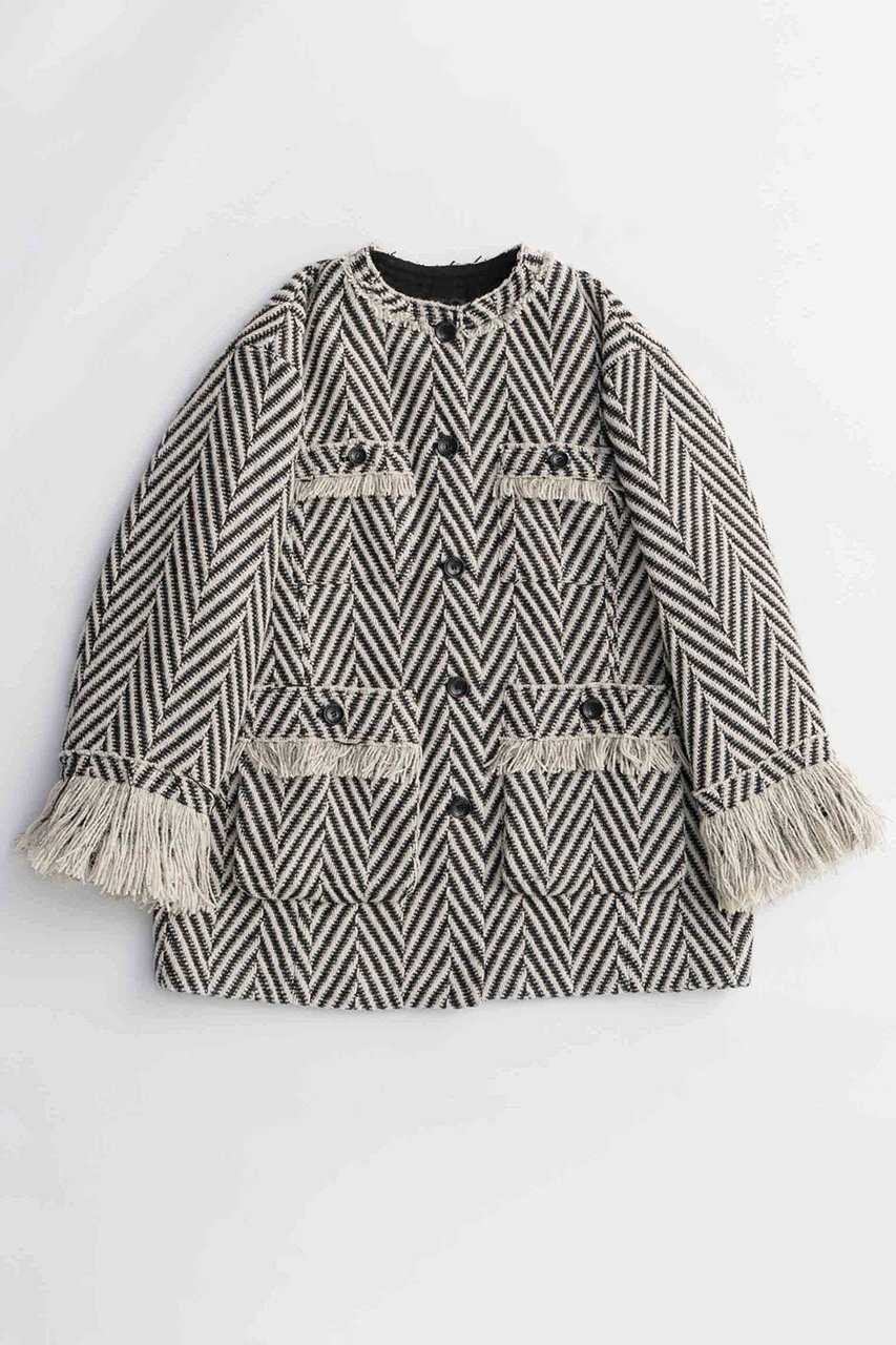 【メゾンスペシャル/MAISON SPECIAL】のFringe Tweed Jacket Coat/フリンジツイードジャケットコート インテリア・キッズ・メンズ・レディースファッション・服の通販 founy(ファニー) 　ファッション　Fashion　レディースファッション　Fashion for Women　アウター　Coat / Outerwear Collection　コート・ロングコート・ピーコート　Long Coats, Peacoats & More　レディースジャケット・軽アウター　Jackets　2025年　2025　2025-2026秋冬・A/W　Autumn/Winter 2025–26 AW25–26　おすすめ　Recommended / Our Picks　インナー　Innerwear　クラシカル　Classical, Vintage-Inspired　クラシック　Classic, Timeless Style　ショート　Short, Short Length　ジャケット　Jacket, Outerwear　チェック　Check, Plaid, Tartan　フリンジ　Fringe, Tassel　ワーク　Workwear, Utility Style　A/W・秋冬　Autumn/Winter　WHT(ホワイト)|ID: prp329100004635362 ipo3291000000033383423