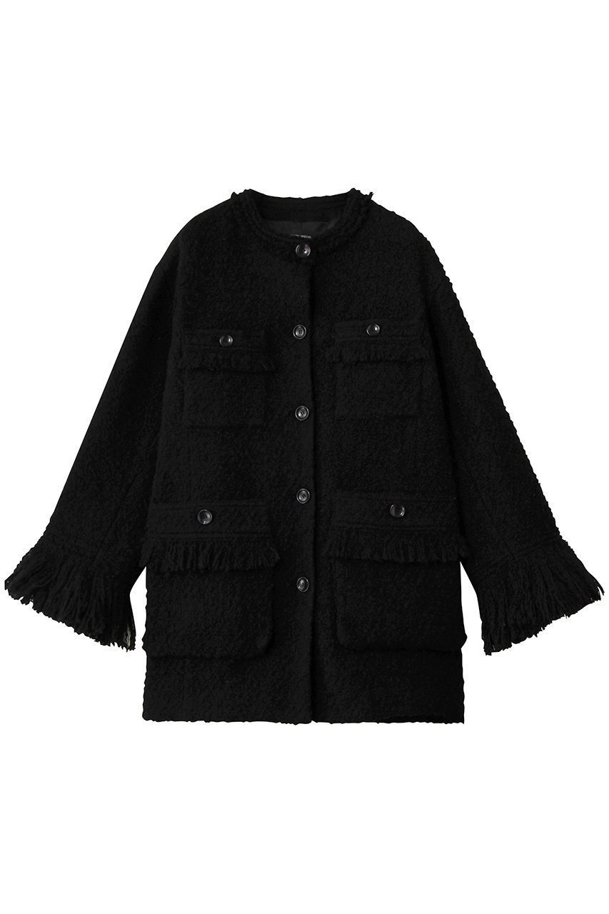 【メゾンスペシャル/MAISON SPECIAL】のFringe Tweed Jacket Coat/フリンジツイードジャケットコート 人気、トレンドファッション・服の通販 founy(ファニー) 　ファッション　Fashion　レディースファッション　Fashion for Women　アウター　Coat / Outerwear Collection　コート・ロングコート・ピーコート　Long Coats, Peacoats & More　レディースジャケット・軽アウター　Jackets　おすすめ　Recommended / Our Picks　インナー　Innerwear　クラシカル　Classical, Vintage-Inspired　クラシック　Classic, Timeless Style　ショート　Short, Short Length　ジャケット　Jacket, Outerwear　チェック　Check, Plaid, Tartan　フリンジ　Fringe, Tassel　ワーク　Workwear, Utility Style　 other-1|ID: prp329100004635362 ipo3291000000036126184