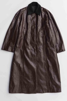 【メゾンスペシャル/MAISON SPECIAL】のVegan Leather Balmacaan Coat/ヴィーガンレザーステンカラーコート 人気、トレンドファッション・服の通販 founy(ファニー) ファッション Fashion レディースファッション Fashion for Women アウター Coat / Outerwear Collection コート・ロングコート・ピーコート Long Coats, Peacoats & More 2025年 2025 2025-2026秋冬・A/W Autumn/Winter 2025–26 AW25–26 インナー Innerwear ボックス Boxy, Box Shape ロング Long, Long-Length エレガント 上品 Elegant A/W・秋冬 Autumn/Winter |ID:prp329100004635363