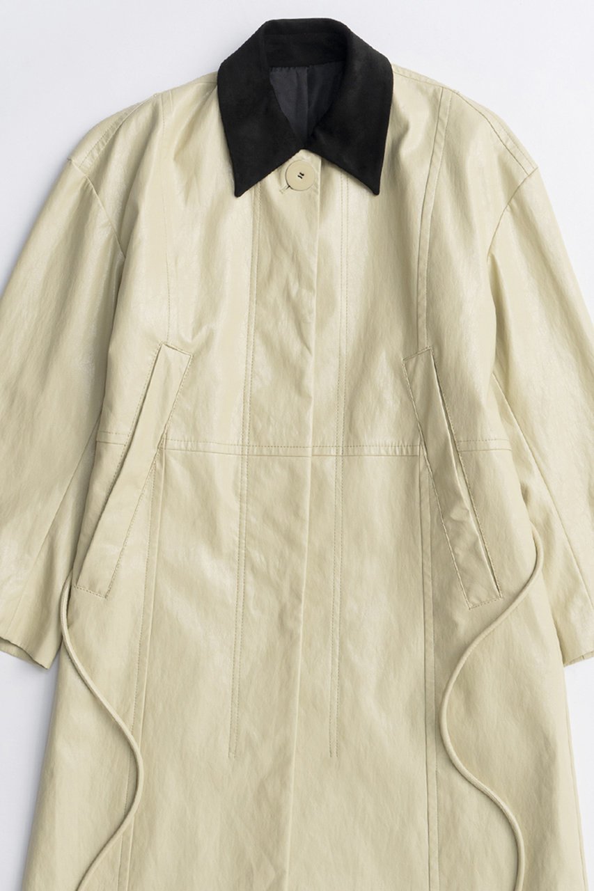 【メゾンスペシャル/MAISON SPECIAL】のVegan Leather Balmacaan Coat/ヴィーガンレザーステンカラーコート 人気、トレンドファッション・服の通販 founy(ファニー) 　ファッション　Fashion　レディースファッション　Fashion for Women　アウター　Coat / Outerwear Collection　コート・ロングコート・ピーコート　Long Coats, Peacoats & More　2025年　2025　2025-2026秋冬・A/W　Autumn/Winter 2025–26 AW25–26　インナー　Innerwear　ボックス　Boxy, Box Shape　ロング　Long, Long-Length　エレガント 上品　Elegant　A/W・秋冬　Autumn/Winter　other-2|ID: prp329100004635363 ipo3291000000033383443