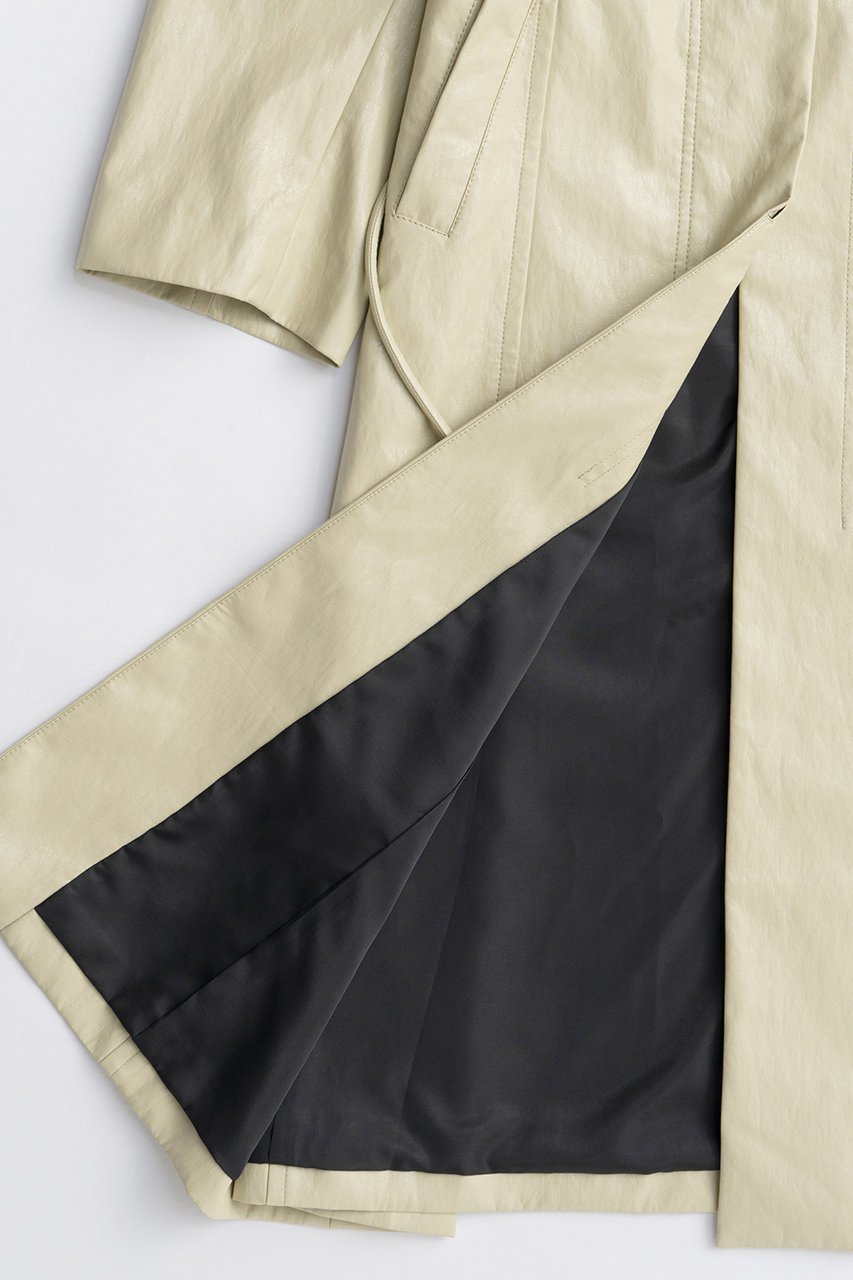 【メゾンスペシャル/MAISON SPECIAL】のVegan Leather Balmacaan Coat/ヴィーガンレザーステンカラーコート 人気、トレンドファッション・服の通販 founy(ファニー) 　ファッション　Fashion　レディースファッション　Fashion for Women　アウター　Coat / Outerwear Collection　コート・ロングコート・ピーコート　Long Coats, Peacoats & More　2025年　2025　2025-2026秋冬・A/W　Autumn/Winter 2025–26 AW25–26　インナー　Innerwear　ボックス　Boxy, Box Shape　ロング　Long, Long-Length　エレガント 上品　Elegant　A/W・秋冬　Autumn/Winter　other-5|ID: prp329100004635363 ipo3291000000033383446
