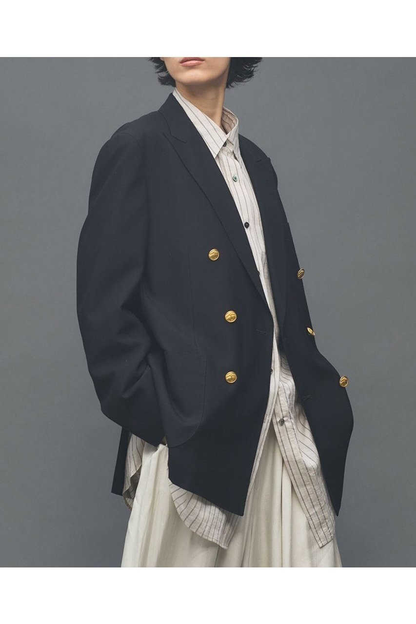 【カレンソロジー/Curensology】の【Brooks Brothers】別注6ボタンダブルブレザー 人気、トレンドファッション・服の通販 founy(ファニー) 　ファッション　Fashion　レディースファッション　Fashion for Women　アウター　Coat / Outerwear Collection　レディースジャケット・軽アウター　Jackets　アメリカン　American Style　エレガント 上品　Elegant　クラシック　Classic, Timeless Style　コレクション　Collection, Seasonal Line　ジャケット　Jacket, Outerwear　スタイリッシュ　Stylish, Fashionable　ダブル　Double, Double-Breasted　ドレープ　Drape, Draping Fabric　定番　Standard, Basic Item　ニューヨーク　New York, NYC Style　人気　Popular, Best Seller　パイピング　Piping, Trim Design　パッチ　Patch, Appliqué　ポケット　Pocket, Pocket Detail　別注　Limited Edition, Custom Order　A/W・秋冬　Autumn/Winter　入学式　Entrance Ceremony　卒業式　Graduation Ceremony　2025年　2025　2025-2026秋冬・A/W　Autumn/Winter 2025–26 AW25–26　other-3|ID: prp329100004635364 ipo3291000000033383453