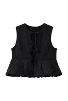【メゾンスペシャル/MAISON SPECIAL】のEmbroidery Peplum Vest/エンブロイダリーペプラムベスト BLK(ブラック)|ID: prp329100004635365 ipo3291000000036203254