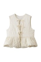 【メゾンスペシャル/MAISON SPECIAL】のEmbroidery Peplum Vest/エンブロイダリーペプラムベスト WHT(ホワイト)|ID: prp329100004635365 ipo3291000000036203256