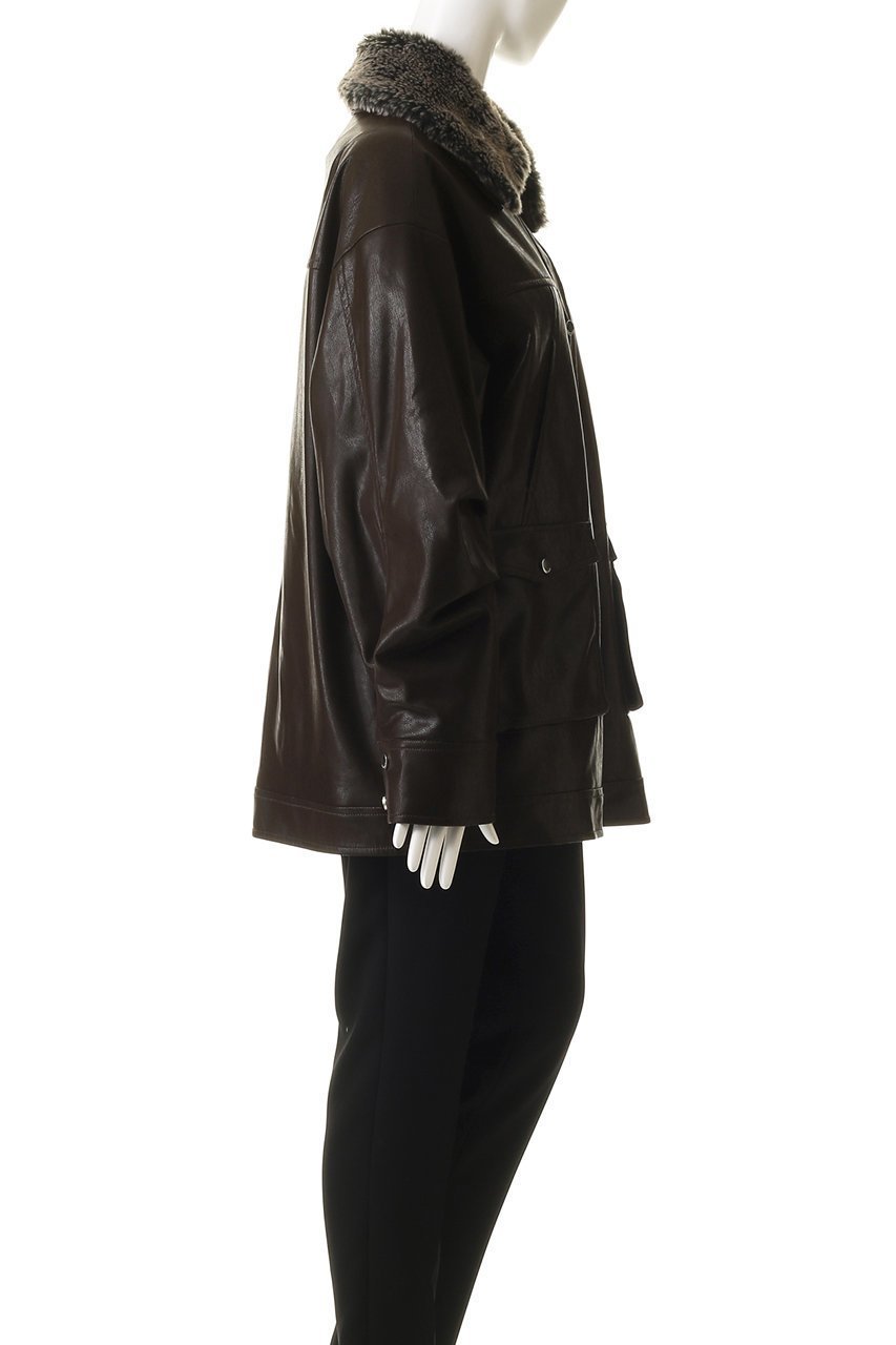 【メゾンスペシャル/MAISON SPECIAL】のFur Collar faux Leather Middle Blouson/ファーカラーフェイクレザーミドルブルゾン 人気、トレンドファッション・服の通販 founy(ファニー) 　ファッション　Fashion　レディースファッション　Fashion for Women　アウター　Coat / Outerwear Collection　レディースジャケット・軽アウター　Jackets　ブルゾンジャケット・スポーティアウター　Blouson Jackets　アニマル　Animal Print　今季　This Season, Current Season　ジップ　Zip, Zipper　ジャケット　Jacket, Outerwear　スウェット / スエット　Sweatshirt, Sweatwear　トレンド　Trend, Trending Now　フェイクファー　Faux Fur, Imitation Fur　フェイクレザー　Faux Leather, PU Leather　フラップ　Flap, Flap Pocket　フロント　Front, Front Design　ブルゾン　Blouson, Bomber Jacket　ポケット　Pocket, Pocket Detail　防寒　Cold Protection, Winter-Ready　A/W・秋冬　Autumn/Winter　おすすめ　Recommended / Our Picks　エレガント 上品　Elegant　other-3|ID: prp329100004635368 ipo3291000000035356890