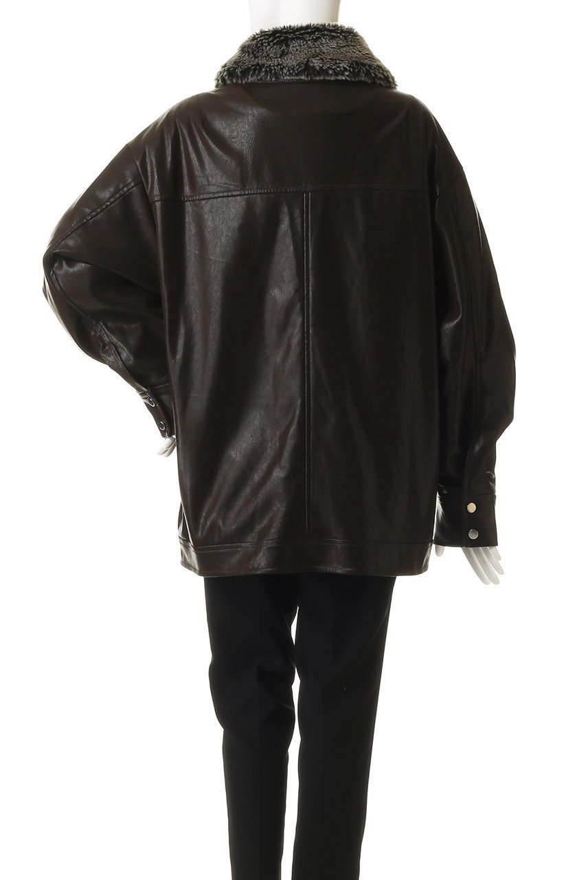 【メゾンスペシャル/MAISON SPECIAL】のFur Collar faux Leather Middle Blouson/ファーカラーフェイクレザーミドルブルゾン 人気、トレンドファッション・服の通販 founy(ファニー) 　ファッション　Fashion　レディースファッション　Fashion for Women　アウター　Coat / Outerwear Collection　レディースジャケット・軽アウター　Jackets　ブルゾンジャケット・スポーティアウター　Blouson Jackets　アニマル　Animal Print　今季　This Season, Current Season　ジップ　Zip, Zipper　ジャケット　Jacket, Outerwear　スウェット / スエット　Sweatshirt, Sweatwear　トレンド　Trend, Trending Now　フェイクファー　Faux Fur, Imitation Fur　フェイクレザー　Faux Leather, PU Leather　フラップ　Flap, Flap Pocket　フロント　Front, Front Design　ブルゾン　Blouson, Bomber Jacket　ポケット　Pocket, Pocket Detail　防寒　Cold Protection, Winter-Ready　A/W・秋冬　Autumn/Winter　おすすめ　Recommended / Our Picks　エレガント 上品　Elegant　other-4|ID: prp329100004635368 ipo3291000000035356891