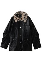 【メゾンスペシャル/MAISON SPECIAL】のFur Collar faux Leather Middle Blouson/ファーカラーフェイクレザーミドルブルゾン BLK(ブラック)|ID: prp329100004635368 ipo3291000000036203279