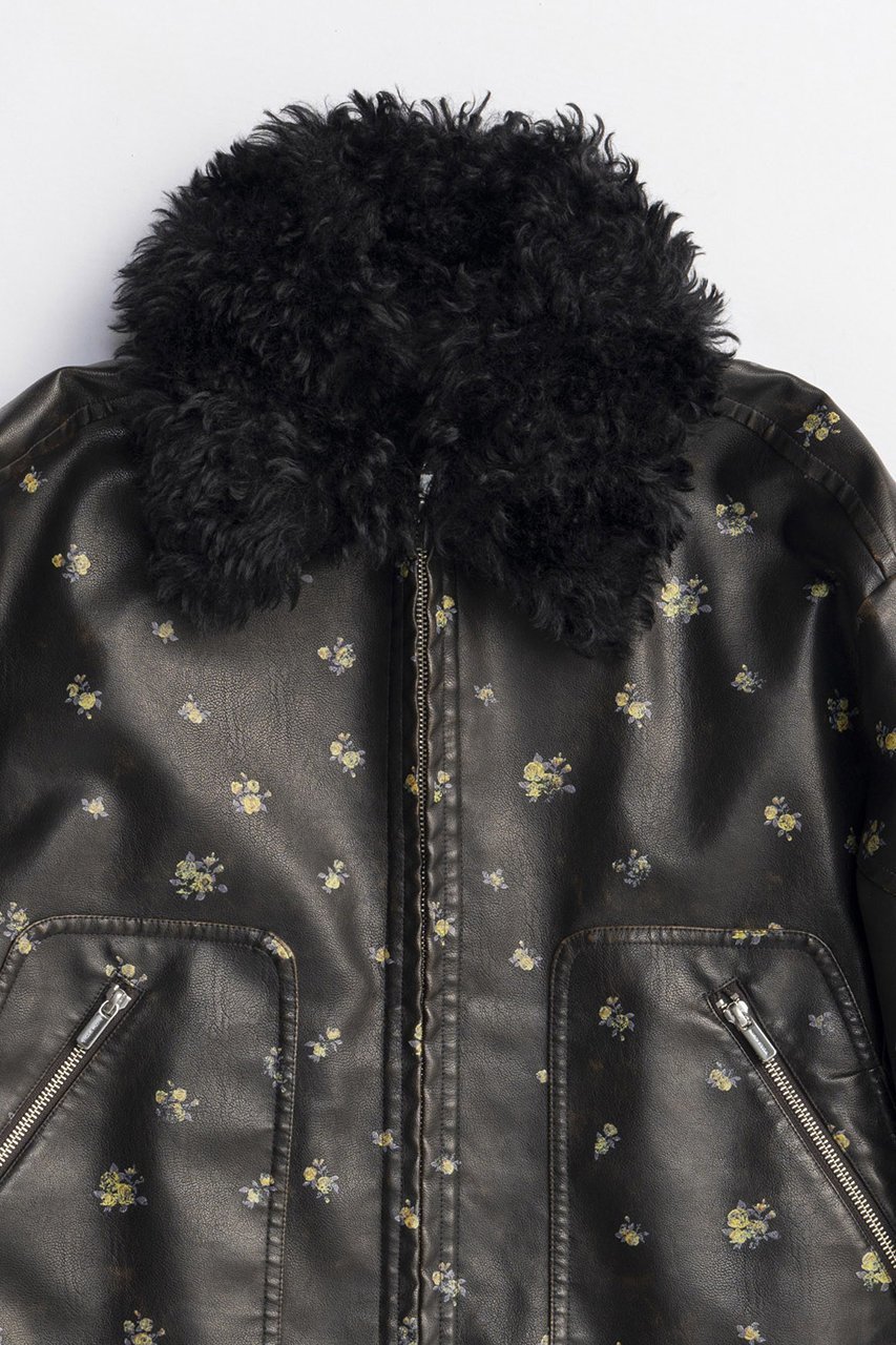 【メゾンスペシャル/MAISON SPECIAL】の2way Collar Small Flower Vegan Leather Blouson/2WAYカラースモールフラワーヴィーガンレザーブルゾン 人気、トレンドファッション・服の通販 founy(ファニー) 　ファッション　Fashion　レディースファッション　Fashion for Women　アウター　Coat / Outerwear Collection　レディースジャケット・軽アウター　Jackets　ブルゾンジャケット・スポーティアウター　Blouson Jackets　インナー　Innerwear　クール　Cool, Chic　シンプル　Simple, Minimal　ジップ　Zip, Zipper　ジップアップ　Zip-Up, Full Zip　ジャケット　Jacket, Outerwear　フェイクレザー　Faux Leather, PU Leather　フェミニン　Feminine, Girly　フロント　Front, Front Design　ブルゾン　Blouson, Bomber Jacket　プリント　Print, Printed Pattern　ポケット　Pocket, Pocket Detail　防寒　Cold Protection, Winter-Ready　ミックス　Mix, Mixed Style　ライダース　Riders　A/W・秋冬　Autumn/Winter　2025年　2025　2025-2026秋冬・A/W　Autumn/Winter 2025–26 AW25–26　other-2|ID: prp329100004635369 ipo3291000000033383504