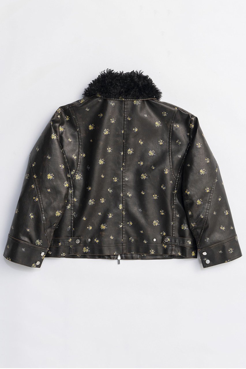 【メゾンスペシャル/MAISON SPECIAL】の2way Collar Small Flower Vegan Leather Blouson/2WAYカラースモールフラワーヴィーガンレザーブルゾン 人気、トレンドファッション・服の通販 founy(ファニー) 　ファッション　Fashion　レディースファッション　Fashion for Women　アウター　Coat / Outerwear Collection　レディースジャケット・軽アウター　Jackets　ブルゾンジャケット・スポーティアウター　Blouson Jackets　インナー　Innerwear　クール　Cool, Chic　シンプル　Simple, Minimal　ジップ　Zip, Zipper　ジップアップ　Zip-Up, Full Zip　ジャケット　Jacket, Outerwear　フェイクレザー　Faux Leather, PU Leather　フェミニン　Feminine, Girly　フロント　Front, Front Design　ブルゾン　Blouson, Bomber Jacket　プリント　Print, Printed Pattern　ポケット　Pocket, Pocket Detail　防寒　Cold Protection, Winter-Ready　ミックス　Mix, Mixed Style　ライダース　Riders　A/W・秋冬　Autumn/Winter　2025年　2025　2025-2026秋冬・A/W　Autumn/Winter 2025–26 AW25–26　other-3|ID: prp329100004635369 ipo3291000000033383505