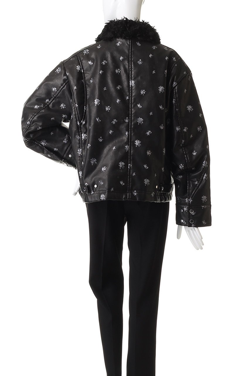 【メゾンスペシャル/MAISON SPECIAL】の2way Collar Small Flower faux Leather Blouson/2WAYカラースモールフラワーフェイクレザーブルゾン 人気、トレンドファッション・服の通販 founy(ファニー) 　ファッション　Fashion　レディースファッション　Fashion for Women　アウター　Coat / Outerwear Collection　レディースジャケット・軽アウター　Jackets　ブルゾンジャケット・スポーティアウター　Blouson Jackets　インナー　Innerwear　クール　Cool, Chic　シンプル　Simple, Minimal　ジップ　Zip, Zipper　ジップアップ　Zip-Up, Full Zip　ジャケット　Jacket, Outerwear　フェイクレザー　Faux Leather, PU Leather　フェミニン　Feminine, Girly　フロント　Front, Front Design　ブルゾン　Blouson, Bomber Jacket　プリント　Print, Printed Pattern　ポケット　Pocket, Pocket Detail　防寒　Cold Protection, Winter-Ready　ミックス　Mix, Mixed Style　ライダース　Riders　other-4|ID: prp329100004635369 ipo3291000000036753314