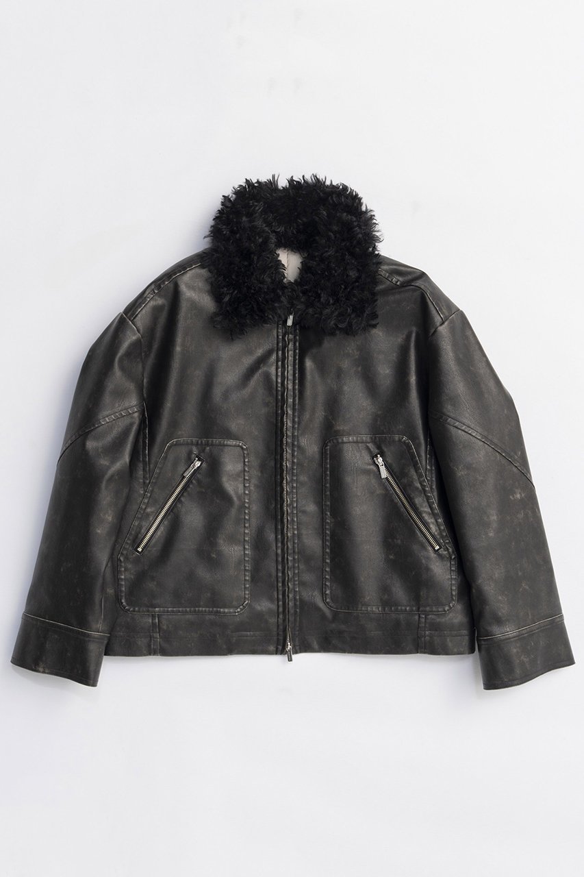 【メゾンスペシャル/MAISON SPECIAL】の2way Collar Vegan Leather Blouson/2WAYカラーヴィーガンレザーブルゾン インテリア・キッズ・メンズ・レディースファッション・服の通販 founy(ファニー) 　ファッション　Fashion　レディースファッション　Fashion for Women　アウター　Coat / Outerwear Collection　レディースジャケット・軽アウター　Jackets　ブルゾンジャケット・スポーティアウター　Blouson Jackets　インナー　Innerwear　クール　Cool, Chic　シンプル　Simple, Minimal　ジップ　Zip, Zipper　ジップアップ　Zip-Up, Full Zip　ジャケット　Jacket, Outerwear　フェイクレザー　Faux Leather, PU Leather　フロント　Front, Front Design　ブルゾン　Blouson, Bomber Jacket　ポケット　Pocket, Pocket Detail　防寒　Cold Protection, Winter-Ready　ライダース　Riders　A/W・秋冬　Autumn/Winter　2025年　2025　2025-2026秋冬・A/W　Autumn/Winter 2025–26 AW25–26　BLK(ブラック)|ID: prp329100004635370 ipo3291000000033383512