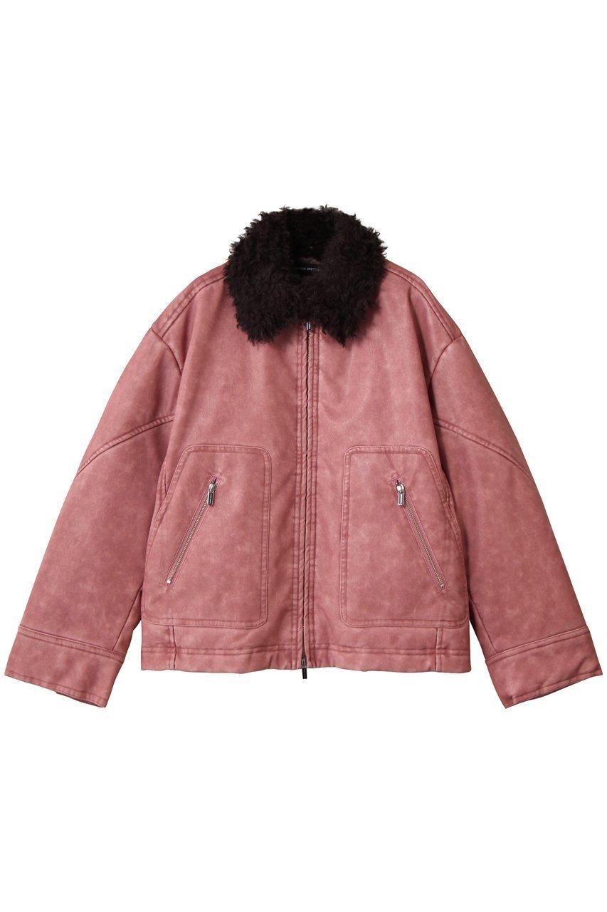 【メゾンスペシャル/MAISON SPECIAL】の2way Collar faux Leather Blouson/2WAYカラーフェイクレザーブルゾン インテリア・キッズ・メンズ・レディースファッション・服の通販 founy(ファニー) 　ファッション　Fashion　レディースファッション　Fashion for Women　アウター　Coat / Outerwear Collection　レディースジャケット・軽アウター　Jackets　ブルゾンジャケット・スポーティアウター　Blouson Jackets　インナー　Innerwear　クール　Cool, Chic　シンプル　Simple, Minimal　ジップ　Zip, Zipper　ジップアップ　Zip-Up, Full Zip　ジャケット　Jacket, Outerwear　フェイクレザー　Faux Leather, PU Leather　フロント　Front, Front Design　ブルゾン　Blouson, Bomber Jacket　ポケット　Pocket, Pocket Detail　防寒　Cold Protection, Winter-Ready　ライダース　Riders　PNK(ピンク)|ID: prp329100004635370 ipo3291000000035947136