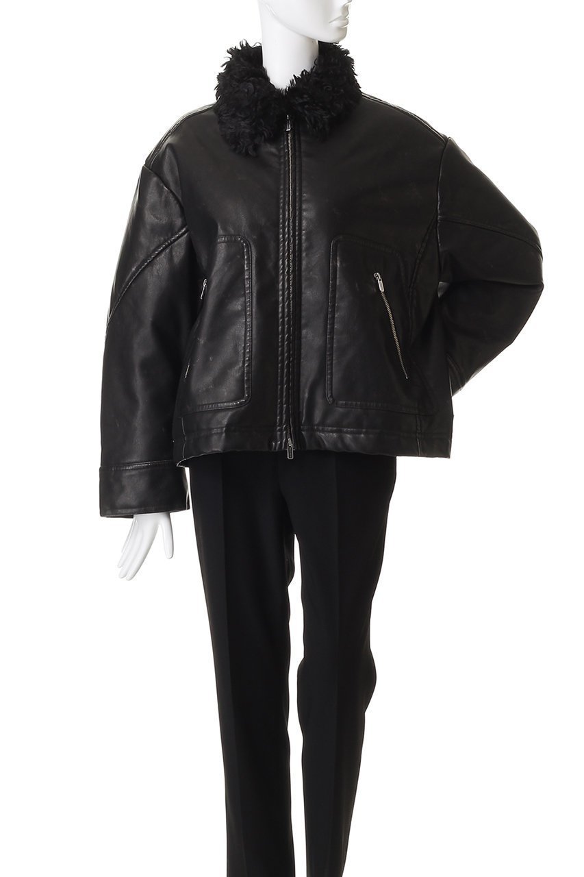 【メゾンスペシャル/MAISON SPECIAL】の2way Collar faux Leather Blouson/2WAYカラーフェイクレザーブルゾン 人気、トレンドファッション・服の通販 founy(ファニー) 　ファッション　Fashion　レディースファッション　Fashion for Women　アウター　Coat / Outerwear Collection　レディースジャケット・軽アウター　Jackets　ブルゾンジャケット・スポーティアウター　Blouson Jackets　インナー　Innerwear　クール　Cool, Chic　シンプル　Simple, Minimal　ジップ　Zip, Zipper　ジップアップ　Zip-Up, Full Zip　ジャケット　Jacket, Outerwear　フェイクレザー　Faux Leather, PU Leather　フロント　Front, Front Design　ブルゾン　Blouson, Bomber Jacket　ポケット　Pocket, Pocket Detail　防寒　Cold Protection, Winter-Ready　ライダース　Riders　other-2|ID: prp329100004635370 ipo3291000000035947137