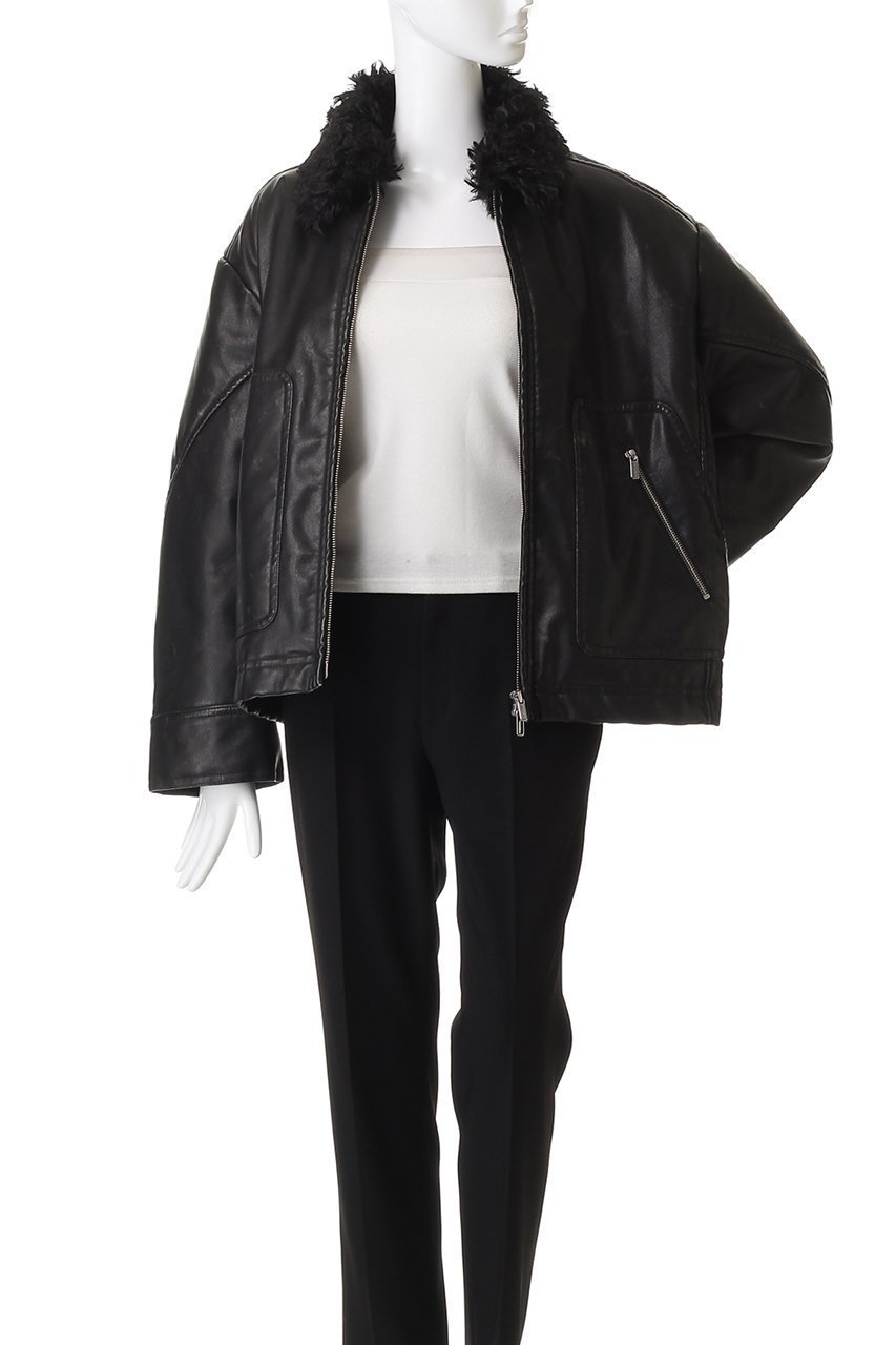 【メゾンスペシャル/MAISON SPECIAL】の2way Collar faux Leather Blouson/2WAYカラーフェイクレザーブルゾン 人気、トレンドファッション・服の通販 founy(ファニー) 　ファッション　Fashion　レディースファッション　Fashion for Women　アウター　Coat / Outerwear Collection　レディースジャケット・軽アウター　Jackets　ブルゾンジャケット・スポーティアウター　Blouson Jackets　インナー　Innerwear　クール　Cool, Chic　シンプル　Simple, Minimal　ジップ　Zip, Zipper　ジップアップ　Zip-Up, Full Zip　ジャケット　Jacket, Outerwear　フェイクレザー　Faux Leather, PU Leather　フロント　Front, Front Design　ブルゾン　Blouson, Bomber Jacket　ポケット　Pocket, Pocket Detail　防寒　Cold Protection, Winter-Ready　ライダース　Riders　other-8|ID: prp329100004635370 ipo3291000000035947143