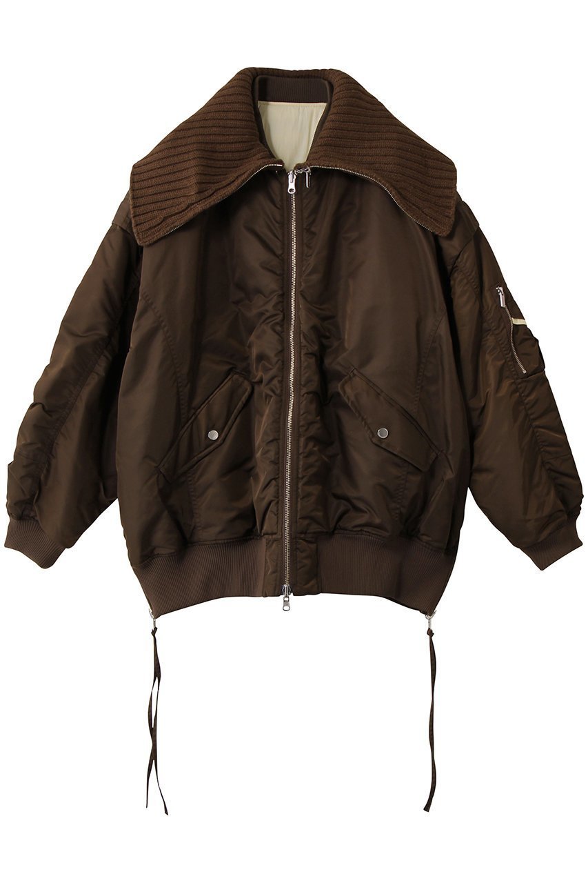 【メゾンスペシャル/MAISON SPECIAL】のMultiway Knit Collar MA-1/マルチウェイニットカラーMA-1 インテリア・キッズ・メンズ・レディースファッション・服の通販 founy(ファニー) 　ファッション　Fashion　レディースファッション　Fashion for Women　アウター　Coat / Outerwear Collection　レディースジャケット・軽アウター　Jackets　ブルゾンジャケット・スポーティアウター　Blouson Jackets　MA-1ジャケット　MA-1 Bomber Jackets / Flight Jackets　なめらか　Smooth, Silky Texture　インナー　Innerwear　ジャケット　Jacket, Outerwear　ブルゾン　Blouson, Bomber Jacket　リバーシブル　Reversible, Two-Sided　ロング　Long, Long-Length　人気　Popular, Best Seller　防寒　Cold Protection, Winter-Ready　BRN(ブラウン)|ID: prp329100004635371 ipo3291000000036544555