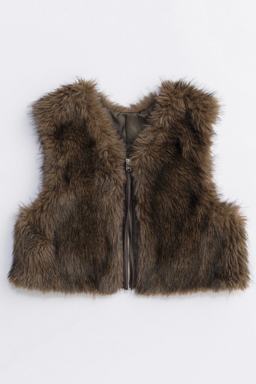 【メゾンスペシャル/MAISON SPECIAL】のFur Vest/ファーベスト インテリア・キッズ・メンズ・レディースファッション・服の通販 founy(ファニー) 　ファッション　Fashion　レディースファッション　Fashion for Women　アウター　Coat / Outerwear Collection　レディースジャケット・軽アウター　Jackets　2025年　2025　2025-2026秋冬・A/W　Autumn/Winter 2025–26 AW25–26　ショート　Short, Short Length　シンプル　Simple, Minimal　ジャケット　Jacket, Outerwear　バランス　Balance, Style Balance　フェイクファー　Faux Fur, Imitation Fur　フェミニン　Feminine, Girly　ブルゾン　Blouson, Bomber Jacket　ベスト　Vest, Waistcoat　リアル　Real, Realistic　ロング　Long, Long-Length　ワイド　Wide, Wide Fit　秋　Autumn　A/W・秋冬　Autumn/Winter　BRN(ブラウン)|ID: prp329100004635372 ipo3291000000033383539