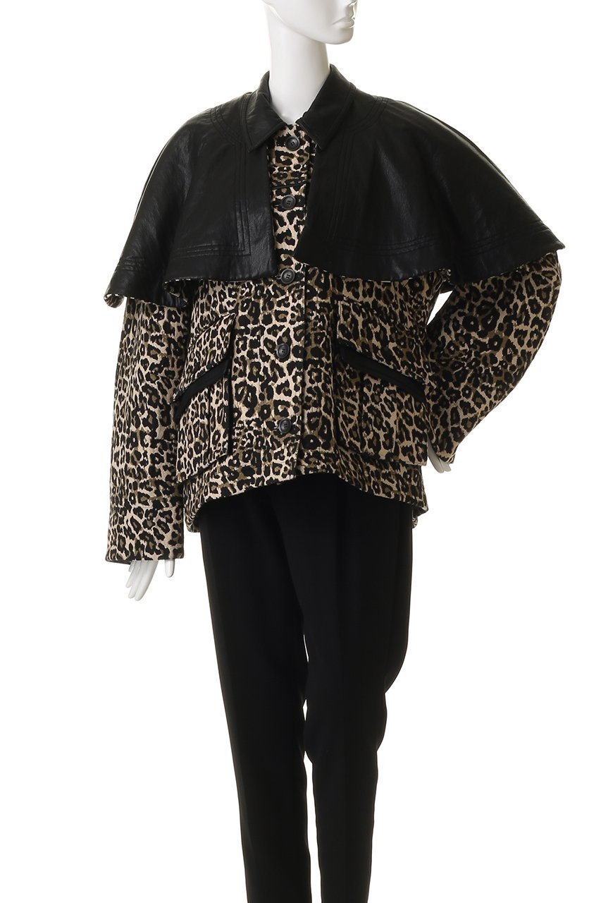 【メゾンスペシャル/MAISON SPECIAL】のleopard Military Cape Jacket/レオパードミリタリーケープジャケット 人気、トレンドファッション・服の通販 founy(ファニー) 　ファッション　Fashion　レディースファッション　Fashion for Women　アウター　Coat / Outerwear Collection　レディースジャケット・軽アウター　Jackets　ブルゾンジャケット・スポーティアウター　Blouson Jackets　アニマル　Animal Print　ショート　Short, Short Length　ジャカード／ジャガード　Jacquard, Woven Pattern　ジャケット　Jacket, Outerwear　フェイクレザー　Faux Leather, PU Leather　ブルゾン　Blouson, Bomber Jacket　ポケット　Pocket, Pocket Detail　リバーシブル　Reversible, Two-Sided　レオパード　Leopard, Animal Print　エレガント 上品　Elegant　other-8|ID: prp329100004635375 ipo3291000000036867751