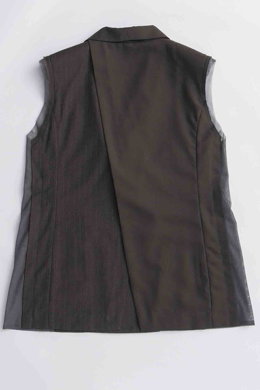 【メゾンスペシャル/MAISON SPECIAL】のSide Tulle Gilet/サイドチュールジレ 人気、トレンドファッション・服の通販 founy(ファニー) 　ファッション　Fashion　レディースファッション　Fashion for Women　アウター　Coat / Outerwear Collection　レディースジャケット・軽アウター　Jackets　アシンメトリー　Asymmetrical Style　インナー　Innerwear　オケージョン　Occasion Wear　ジャケット　Jacket, Outerwear　チュール　Tulip, Tulip Motif　ドッキング　Docking, Mixed Material　フィット　Fit, Slim Fit　ベスト　Vest, Waistcoat　ロング　Long, Long-Length　A/W・秋冬　Autumn/Winter　エレガント 上品　Elegant　2025年　2025　2025-2026秋冬・A/W　Autumn/Winter 2025–26 AW25–26　other-5|ID: prp329100004635376 ipo3291000000033383581