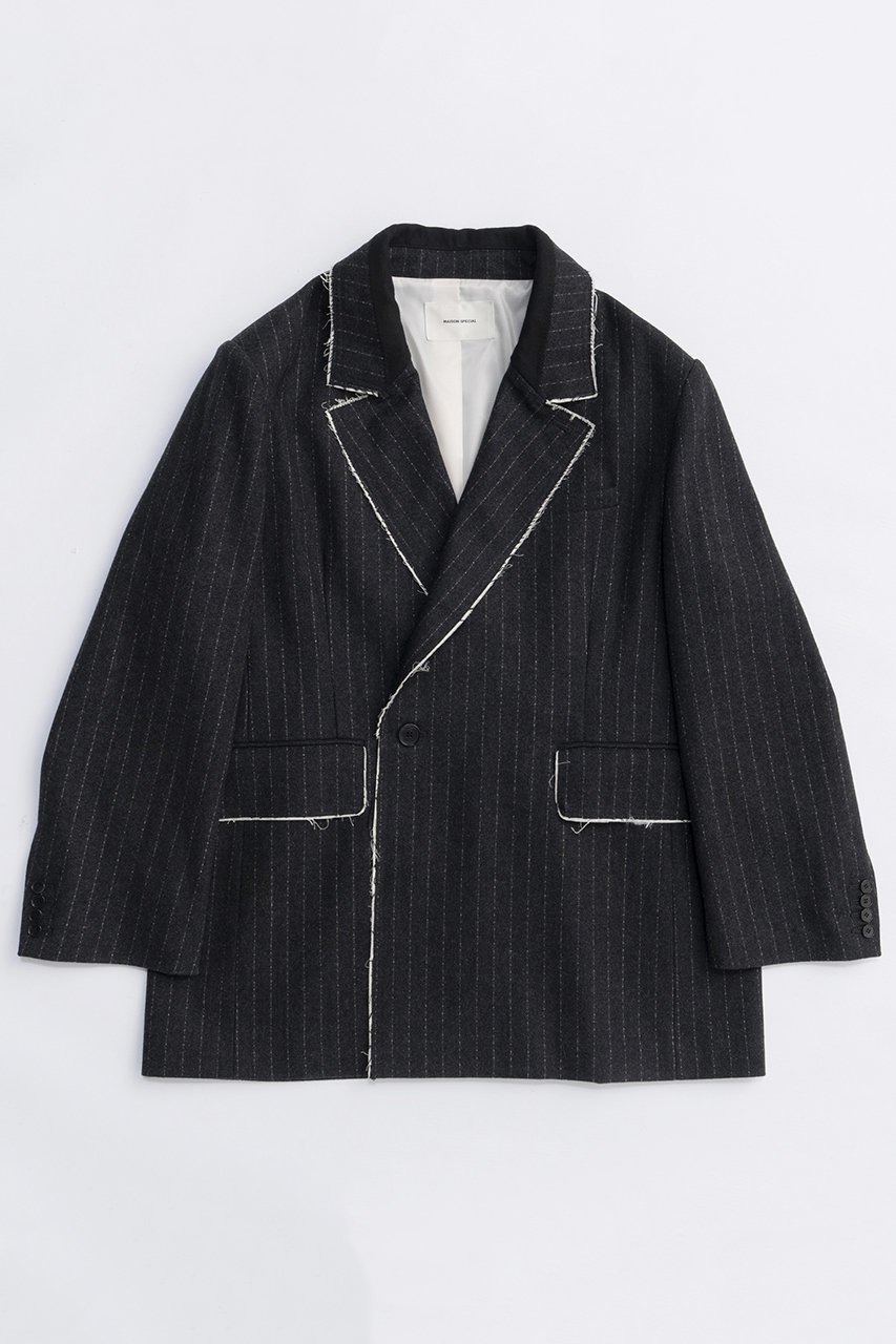 【メゾンスペシャル/MAISON SPECIAL】の2way Hooded Scarf Cut Off Jacket/2WAYフードスカーフカットオフジャケット インテリア・キッズ・メンズ・レディースファッション・服の通販 founy(ファニー) 　ファッション　Fashion　レディースファッション　Fashion for Women　アウター　Coat / Outerwear Collection　レディースジャケット・軽アウター　Jackets　2025年　2025　2025-2026秋冬・A/W　Autumn/Winter 2025–26 AW25–26　インナー　Innerwear　カットオフ　Cut-Off Design　ジャケット　Jacket, Outerwear　スカーフ　Scarf, Neckwear　ストライプ　Stripe, Striped Pattern　チェック　Check, Plaid, Tartan　冬　Winter / This Winter　A/W・秋冬　Autumn/Winter　軽量　Lightweight, Ultra Light　GRY(グレー)|ID: prp329100004635381 ipo3291000000033383628