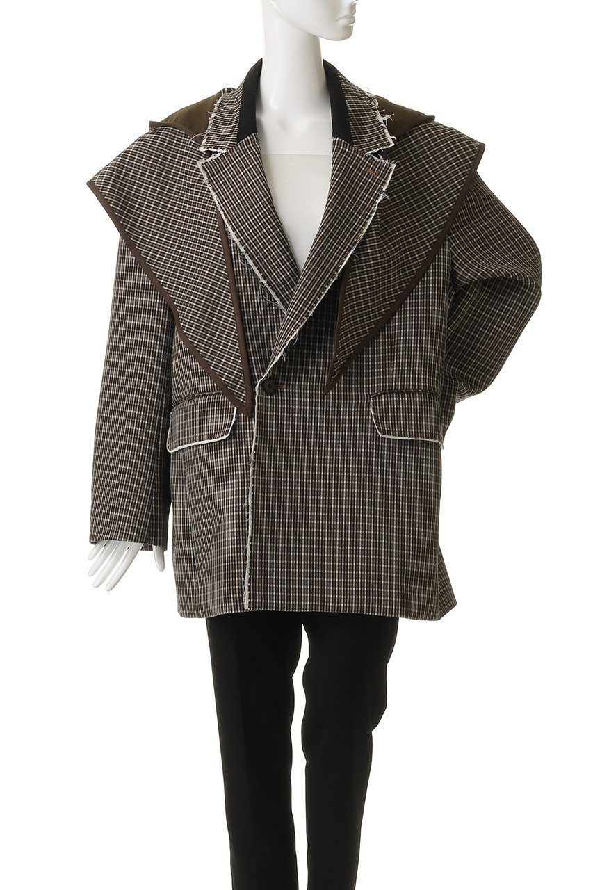 【メゾンスペシャル/MAISON SPECIAL】の2way Hooded Scarf Cut Off Jacket/2WAYフードスカーフカットオフジャケット 人気、トレンドファッション・服の通販 founy(ファニー) 　ファッション　Fashion　レディースファッション　Fashion for Women　アウター　Coat / Outerwear Collection　レディースジャケット・軽アウター　Jackets　インナー　Innerwear　カットオフ　Cut-Off Design　ジャケット　Jacket, Outerwear　スカーフ　Scarf, Neckwear　ストライプ　Stripe, Striped Pattern　チェック　Check, Plaid, Tartan　冬　Winter / This Winter　軽量　Lightweight, Ultra Light　other-2|ID: prp329100004635381 ipo3291000000035816313