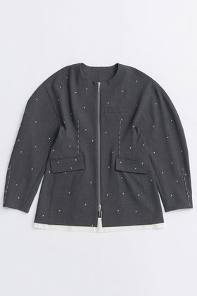 【メゾンスペシャル/MAISON SPECIAL】のStuds Hour Glass Worsted Zip Jacket/スタッズアワーグラスジップジャケット 人気、トレンドファッション・服の通販 founy(ファニー) ファッション Fashion レディースファッション Fashion for Women アウター Coat / Outerwear Collection レディースジャケット・軽アウター Jackets おすすめ Recommended / Our Picks オケージョン Occasion Wear カーディガン Cardigan, Knitwear グラス Glass, Eyewear コクーン Cocoon, Cocoon Silhouette ジップ Zip, Zipper ジャケット Jacket, Outerwear スタッズ Studs, Metal Accents セットアップ Set-Up, Coordinated Outfit エレガント 上品 Elegant |ID:prp329100004635382