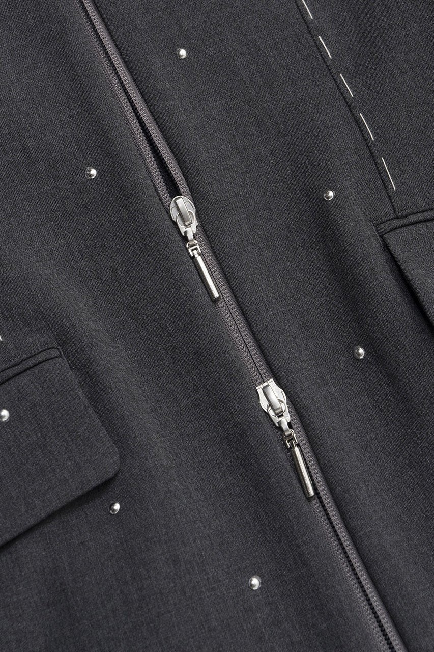 【メゾンスペシャル/MAISON SPECIAL】のStuds Hour Glass Worsted Zip Jacket/スタッズアワーグラスジップジャケット 人気、トレンドファッション・服の通販 founy(ファニー) 　ファッション　Fashion　レディースファッション　Fashion for Women　アウター　Coat / Outerwear Collection　レディースジャケット・軽アウター　Jackets　2025年　2025　2025-2026秋冬・A/W　Autumn/Winter 2025–26 AW25–26　おすすめ　Recommended / Our Picks　オケージョン　Occasion Wear　カーディガン　Cardigan, Knitwear　グラス　Glass, Eyewear　コクーン　Cocoon, Cocoon Silhouette　ジップ　Zip, Zipper　ジャケット　Jacket, Outerwear　スタッズ　Studs, Metal Accents　セットアップ　Set-Up, Coordinated Outfit　エレガント 上品　Elegant　A/W・秋冬　Autumn/Winter　other-3|ID: prp329100004635382 ipo3291000000033383640