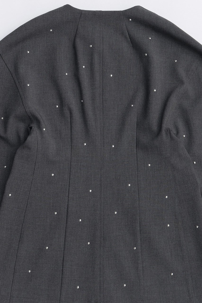 【メゾンスペシャル/MAISON SPECIAL】のStuds Hour Glass Worsted Zip Jacket/スタッズアワーグラスジップジャケット 人気、トレンドファッション・服の通販 founy(ファニー) 　ファッション　Fashion　レディースファッション　Fashion for Women　アウター　Coat / Outerwear Collection　レディースジャケット・軽アウター　Jackets　2025年　2025　2025-2026秋冬・A/W　Autumn/Winter 2025–26 AW25–26　おすすめ　Recommended / Our Picks　オケージョン　Occasion Wear　カーディガン　Cardigan, Knitwear　グラス　Glass, Eyewear　コクーン　Cocoon, Cocoon Silhouette　ジップ　Zip, Zipper　ジャケット　Jacket, Outerwear　スタッズ　Studs, Metal Accents　セットアップ　Set-Up, Coordinated Outfit　エレガント 上品　Elegant　A/W・秋冬　Autumn/Winter　other-7|ID: prp329100004635382 ipo3291000000033383644