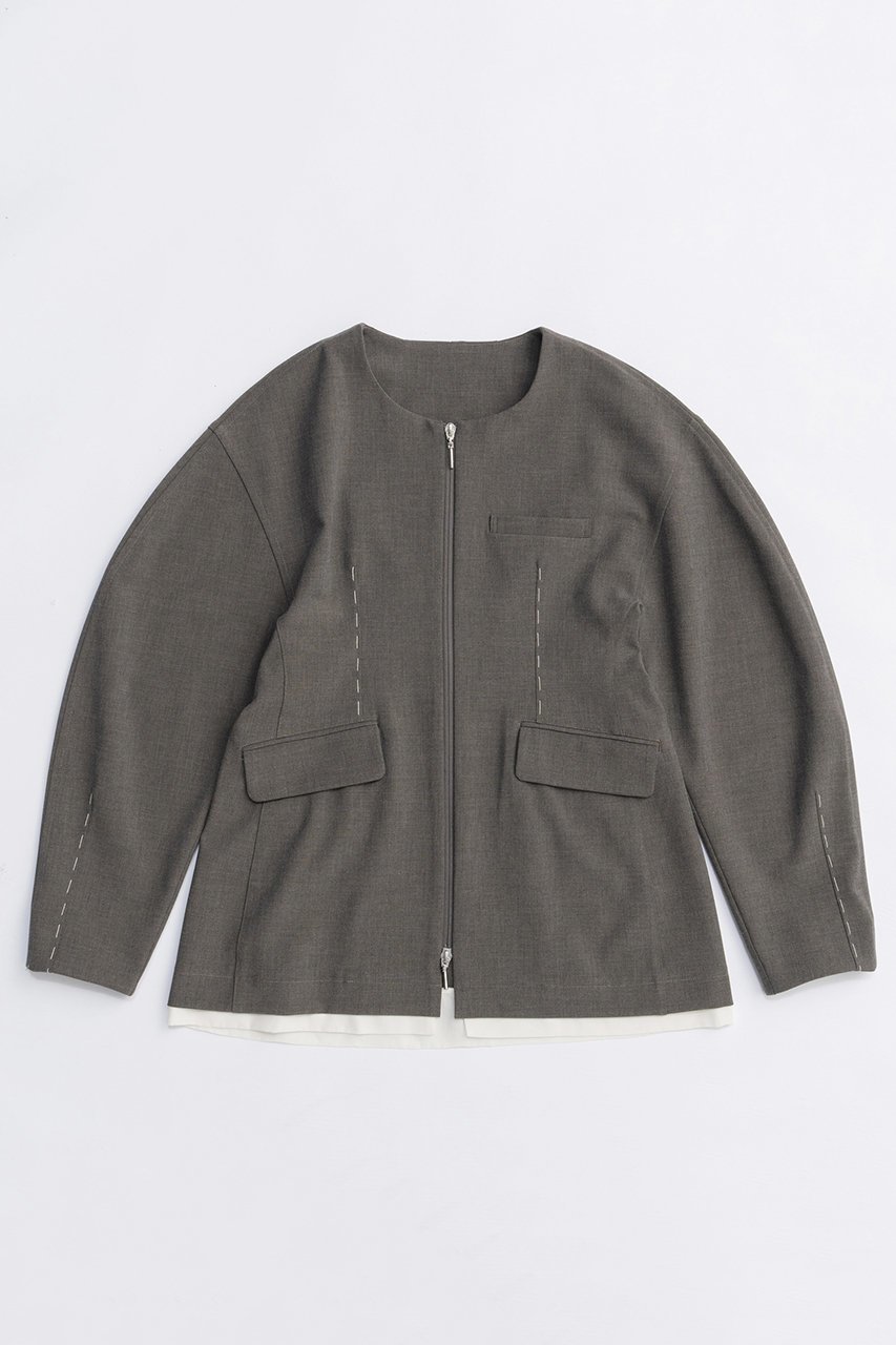【メゾンスペシャル/MAISON SPECIAL】のHour Glass Worsted Zip Jacket/アワーグラスウーステッドジップジャケット インテリア・キッズ・メンズ・レディースファッション・服の通販 founy(ファニー) 　ファッション　Fashion　レディースファッション　Fashion for Women　アウター　Coat / Outerwear Collection　レディースジャケット・軽アウター　Jackets　2025年　2025　2025-2026秋冬・A/W　Autumn/Winter 2025–26 AW25–26　おすすめ　Recommended / Our Picks　オケージョン　Occasion Wear　カーディガン　Cardigan, Knitwear　グラス　Glass, Eyewear　コクーン　Cocoon, Cocoon Silhouette　ジップ　Zip, Zipper　ジャケット　Jacket, Outerwear　セットアップ　Set-Up, Coordinated Outfit　エレガント 上品　Elegant　A/W・秋冬　Autumn/Winter　MOC(モカ)|ID: prp329100004635383 ipo3291000000033383648