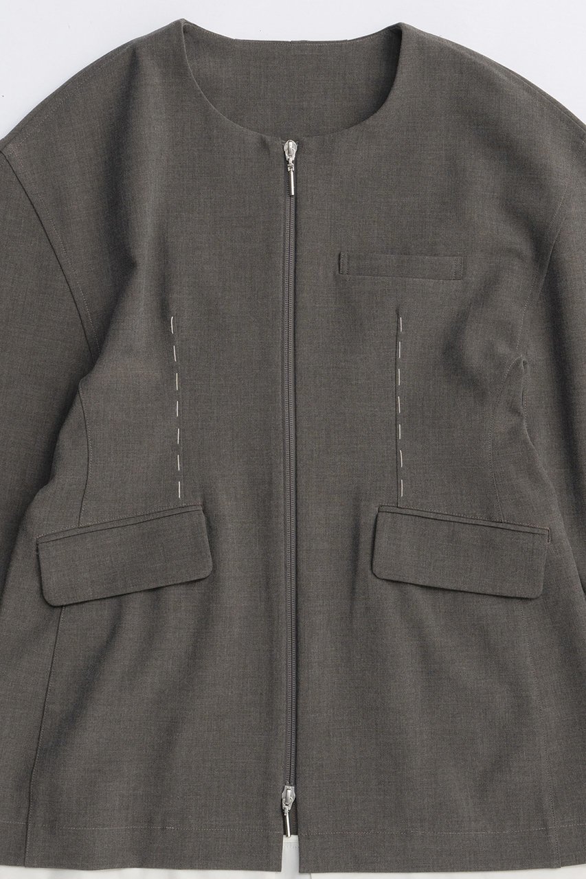 【メゾンスペシャル/MAISON SPECIAL】のHour Glass Worsted Zip Jacket/アワーグラスウーステッドジップジャケット 人気、トレンドファッション・服の通販 founy(ファニー) 　ファッション　Fashion　レディースファッション　Fashion for Women　アウター　Coat / Outerwear Collection　レディースジャケット・軽アウター　Jackets　2025年　2025　2025-2026秋冬・A/W　Autumn/Winter 2025–26 AW25–26　おすすめ　Recommended / Our Picks　オケージョン　Occasion Wear　カーディガン　Cardigan, Knitwear　グラス　Glass, Eyewear　コクーン　Cocoon, Cocoon Silhouette　ジップ　Zip, Zipper　ジャケット　Jacket, Outerwear　セットアップ　Set-Up, Coordinated Outfit　エレガント 上品　Elegant　A/W・秋冬　Autumn/Winter　other-2|ID: prp329100004635383 ipo3291000000033383649