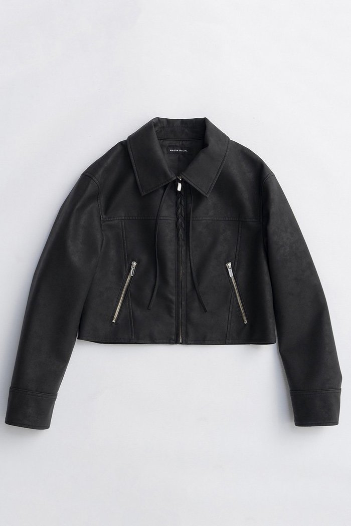 【メゾンスペシャル/MAISON SPECIAL】のLace Up Balmacaan Short Blouson/レースアップステンカラーショートブルゾン インテリア・キッズ・メンズ・レディースファッション・服の通販 founy(ファニー) https://founy.com/ ファッション Fashion レディースファッション Fashion for Women アウター Coat / Outerwear Collection レディースジャケット・軽アウター Jackets ブルゾンジャケット・スポーティアウター Blouson Jackets 2025年 2025 2025-2026秋冬・A/W Autumn/Winter 2025–26 AW25–26 ウォッシュ Washed Finish コンパクト Compact, Small Size ショート Short, Short Length ジャケット Jacket, Outerwear フェイクレザー Faux Leather, PU Leather ブルゾン Blouson, Bomber Jacket ボトム Bottoms, Lower Wear ロング Long, Long-Length A/W・秋冬 Autumn/Winter |ID: prp329100004635385 ipo3291000000033383661