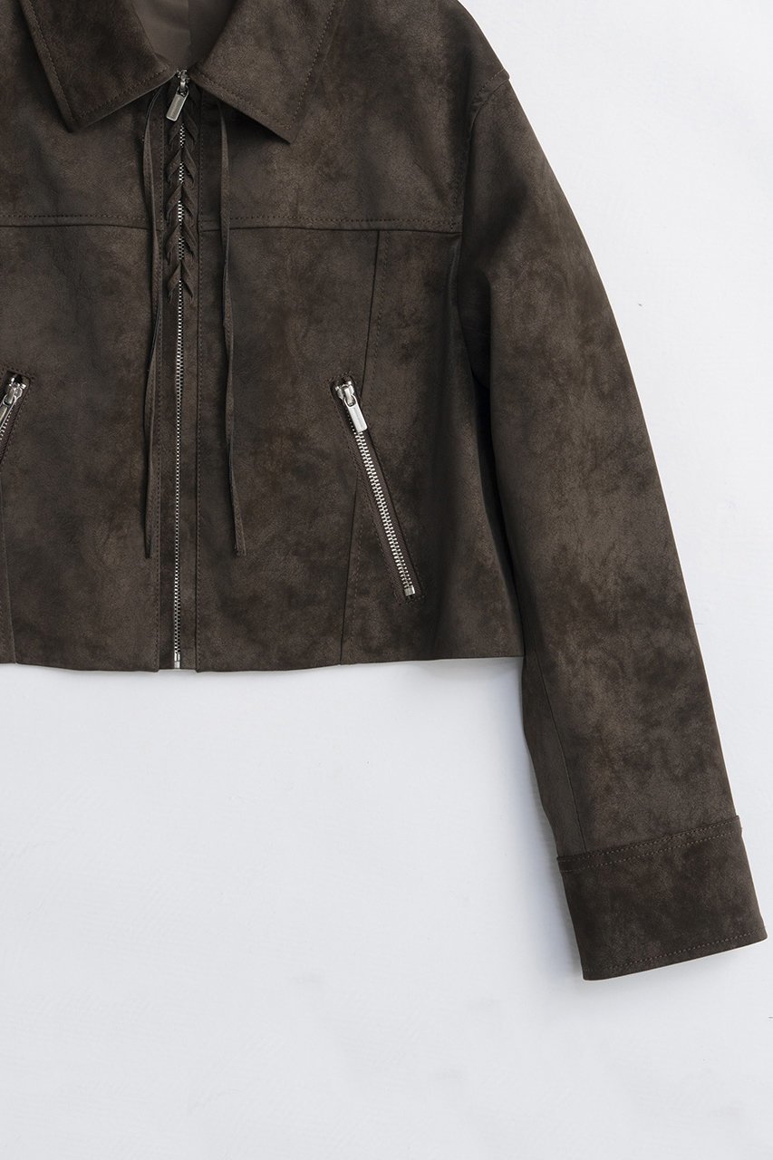 【メゾンスペシャル/MAISON SPECIAL】のLace Up Balmacaan Short Blouson/レースアップステンカラーショートブルゾン 人気、トレンドファッション・服の通販 founy(ファニー) 　ファッション　Fashion　レディースファッション　Fashion for Women　アウター　Coat / Outerwear Collection　レディースジャケット・軽アウター　Jackets　ブルゾンジャケット・スポーティアウター　Blouson Jackets　2025年　2025　2025-2026秋冬・A/W　Autumn/Winter 2025–26 AW25–26　ウォッシュ　Washed Finish　コンパクト　Compact, Small Size　ショート　Short, Short Length　ジャケット　Jacket, Outerwear　フェイクレザー　Faux Leather, PU Leather　ブルゾン　Blouson, Bomber Jacket　ボトム　Bottoms, Lower Wear　ロング　Long, Long-Length　A/W・秋冬　Autumn/Winter　other-3|ID: prp329100004635385 ipo3291000000033383665
